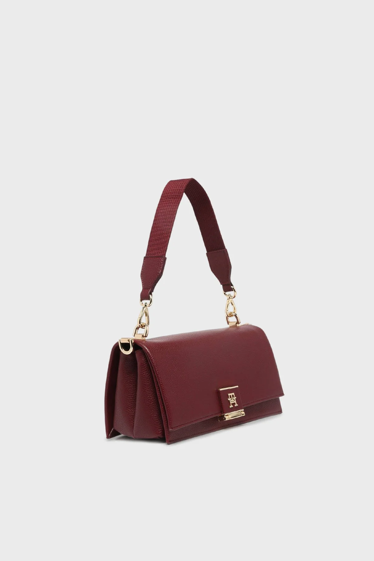 Tommy Hilfiger Logolu Çıkarılabilir Askılı Bayan Çanta AW0AW17726 VLP BORDO - 3