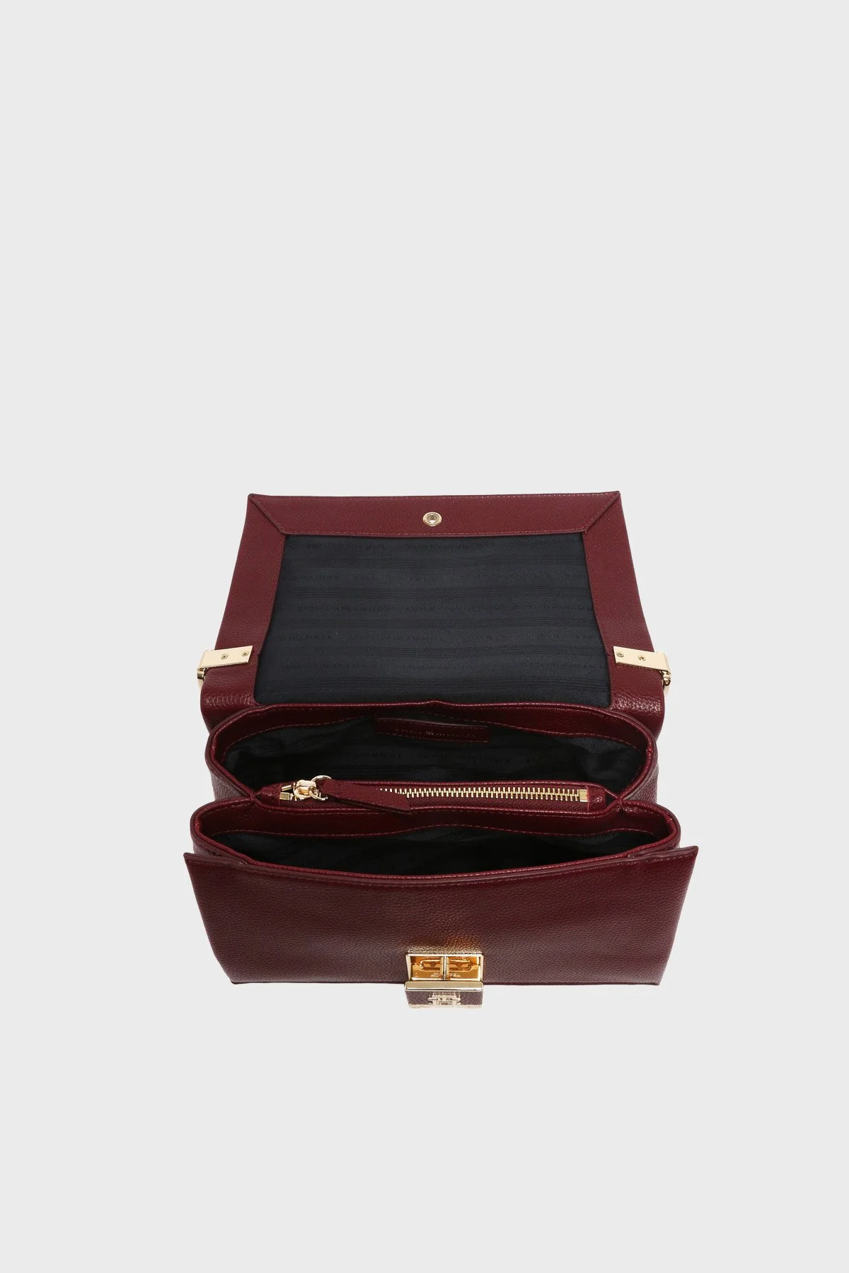 Tommy Hilfiger Logolu Çıkarılabilir Askılı Bayan Çanta AW0AW17726 VLP BORDO - 4