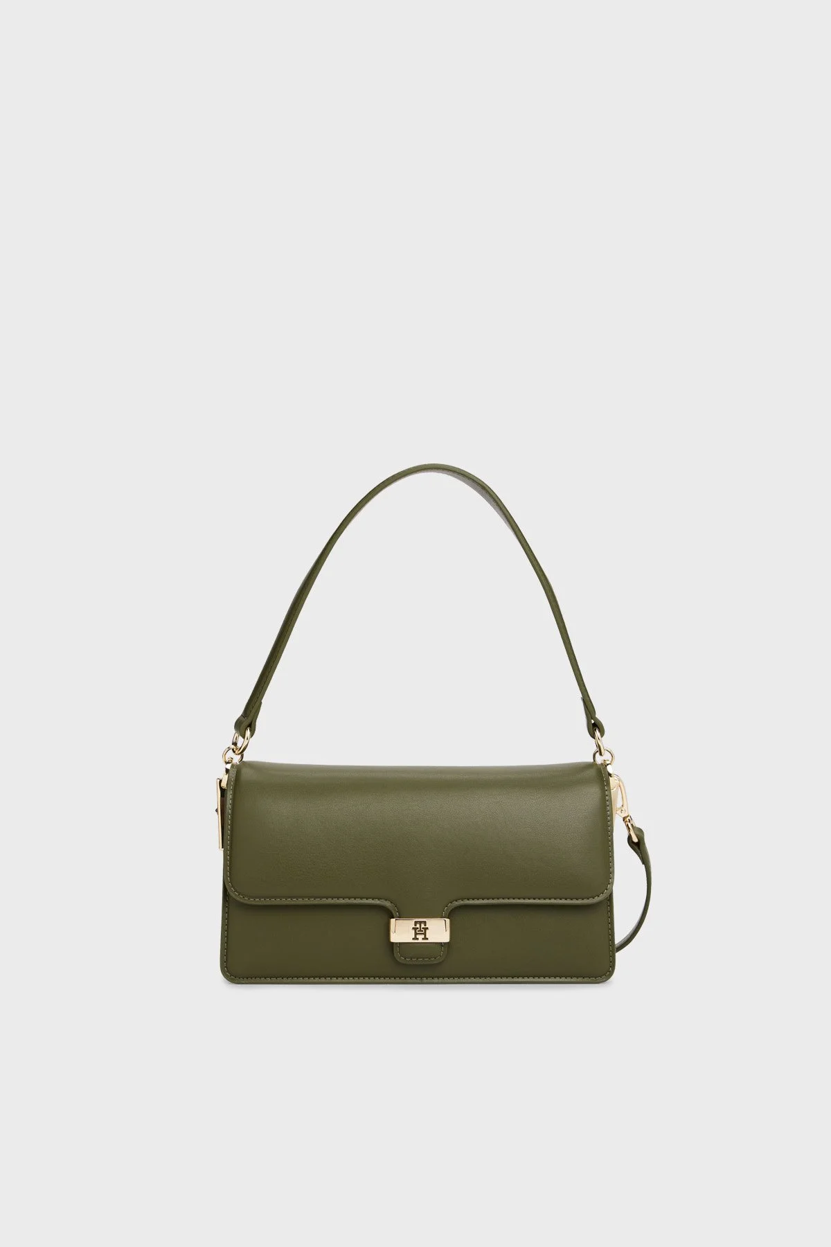 Tommy Hilfiger Logolu Çıkarılabilir Askılı Bayan Çanta AW0AW18029 MT1 YEŞİL - 1