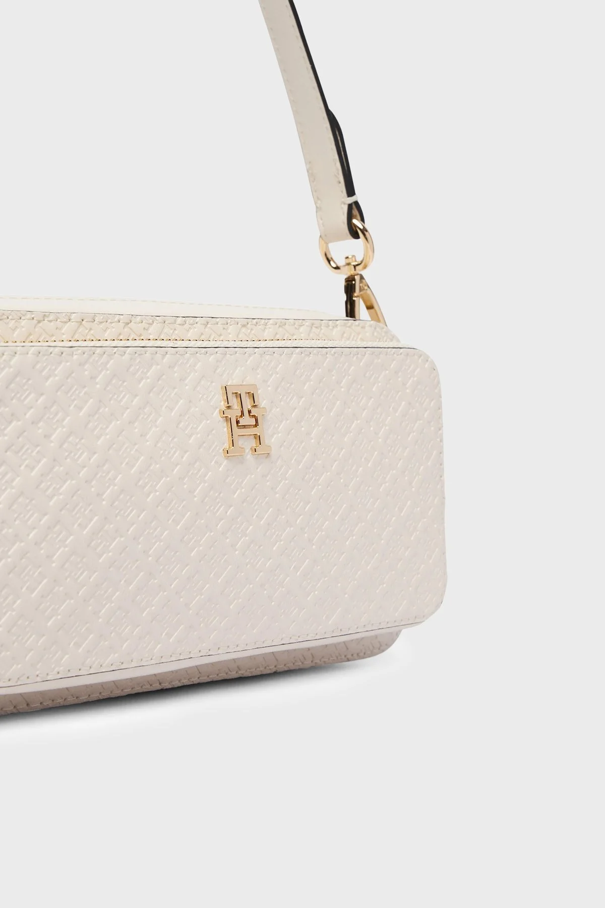 Tommy Hilfiger Logolu Çıkarılabilir Askılı Bayan Çanta AW0AW18414 AEO BEJ - 5