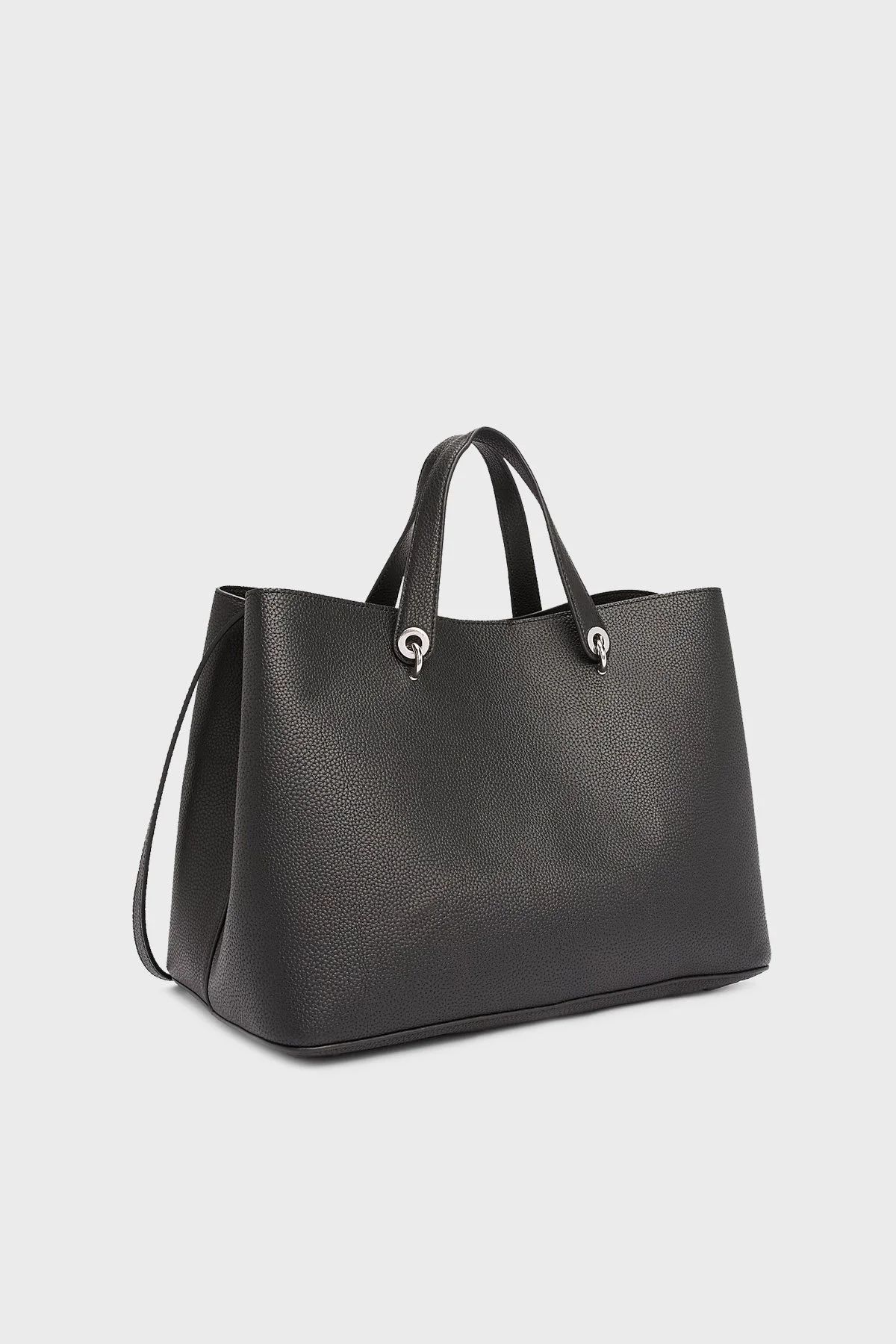 Tommy Hilfiger Logolu Çıkarılabilir Askılı büyük Bayan Çanta AW0AW15177 BDS SİYAH - 3