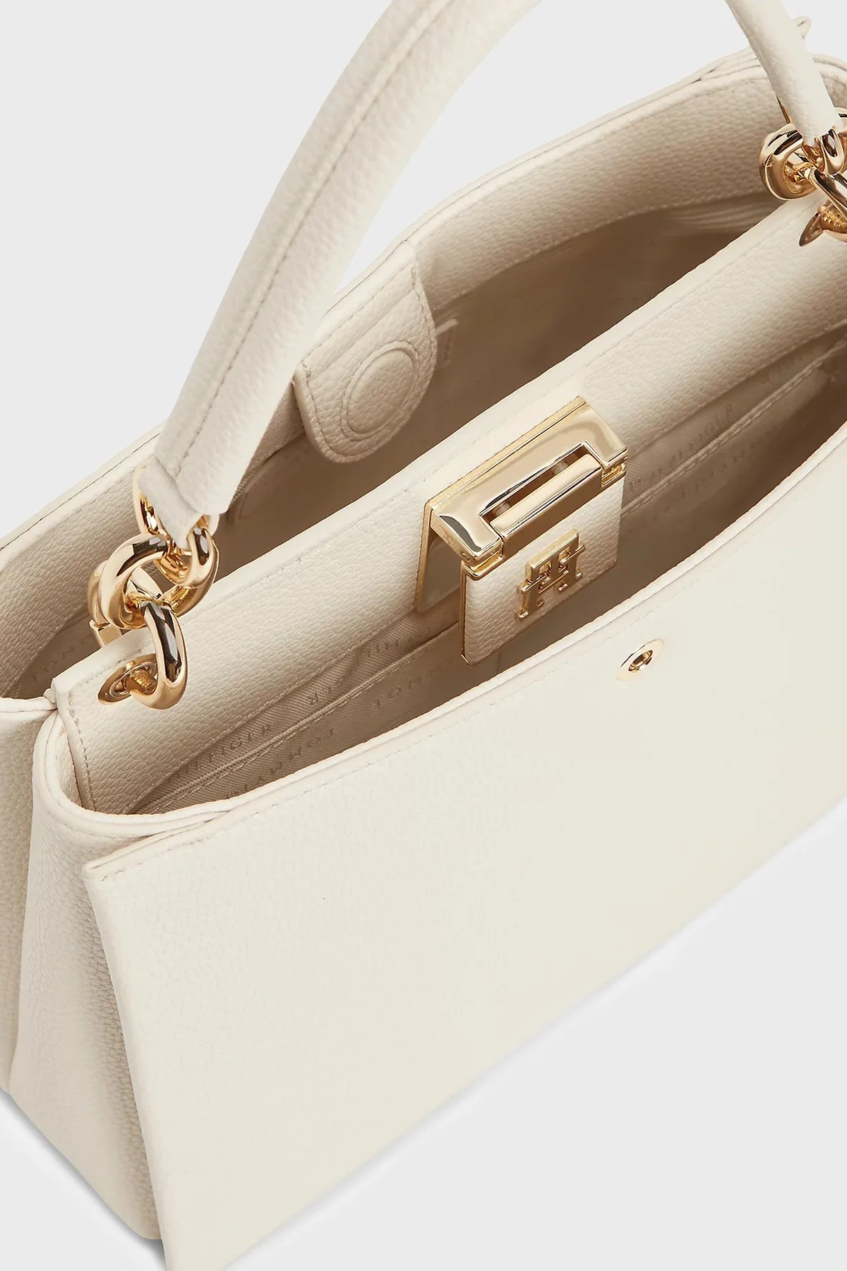 Tommy Hilfiger Logolu Çıkarılabilir Askılı Kadın Çanta AW0AW17191 AEO BEJ - 4