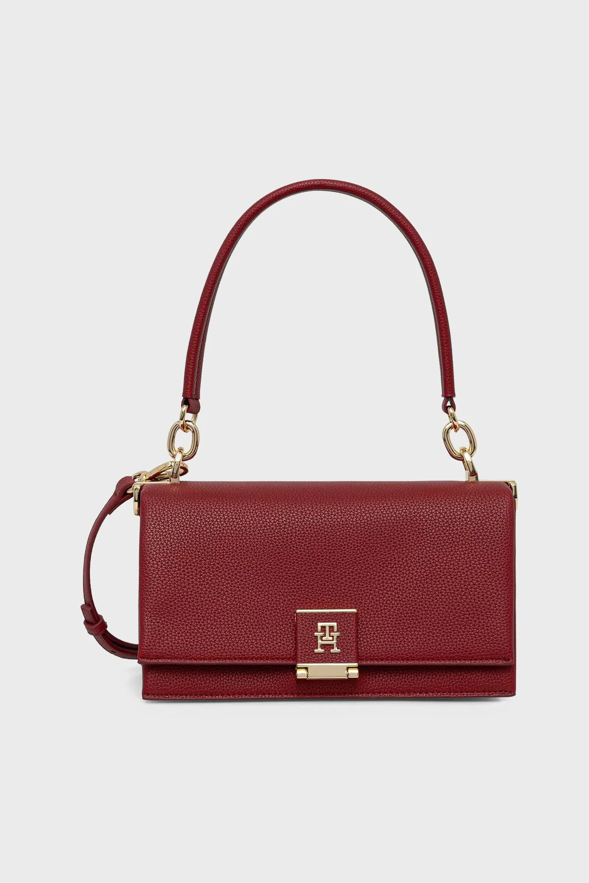Tommy Hilfiger Logolu Çıkarılabilir Askılı Kadın Çanta AW0AW17216 XLI Kırmızı - 1