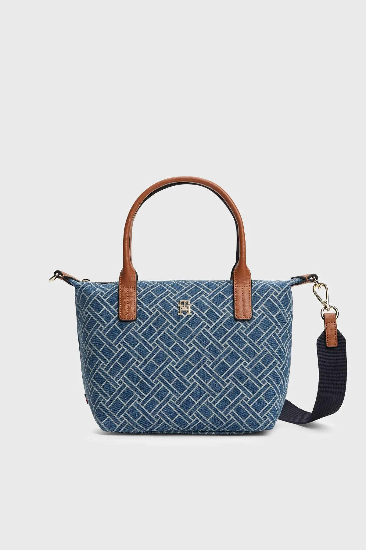 Tommy Hilfiger Logolu Çıkarılabilir Askılı Kadın Çanta AW0AW18612 0GY MAVİ - 1