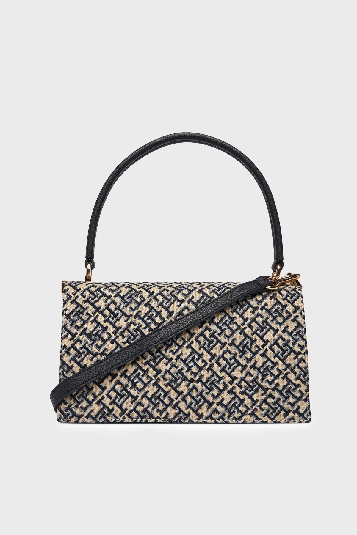 Tommy Hilfiger Logolu Çıkarılabilir Askılı Kadın Çanta AW0AW18638 0GY BEJ-MAVİ - 3