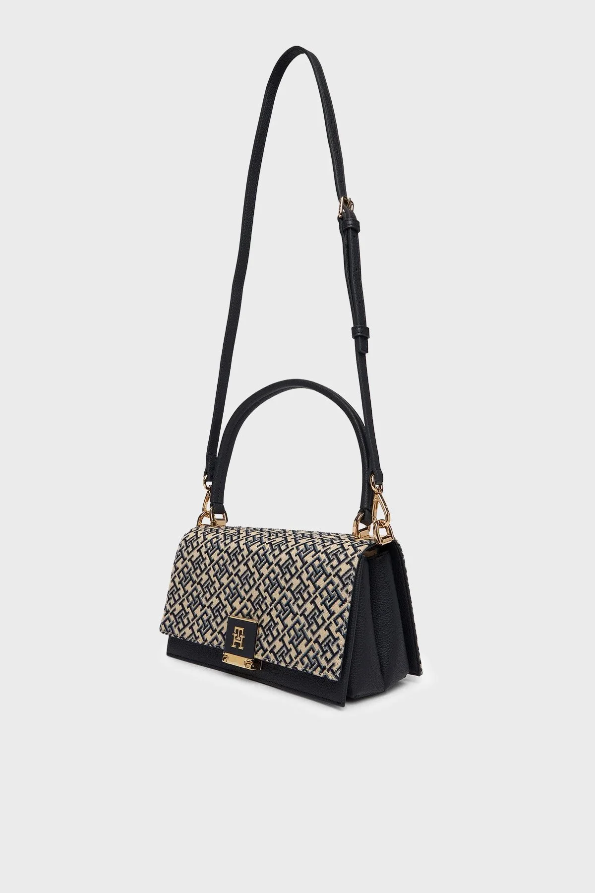 Tommy Hilfiger Logolu Çıkarılabilir Askılı Kadın Çanta AW0AW18638 0GY BEJ-MAVİ - 6