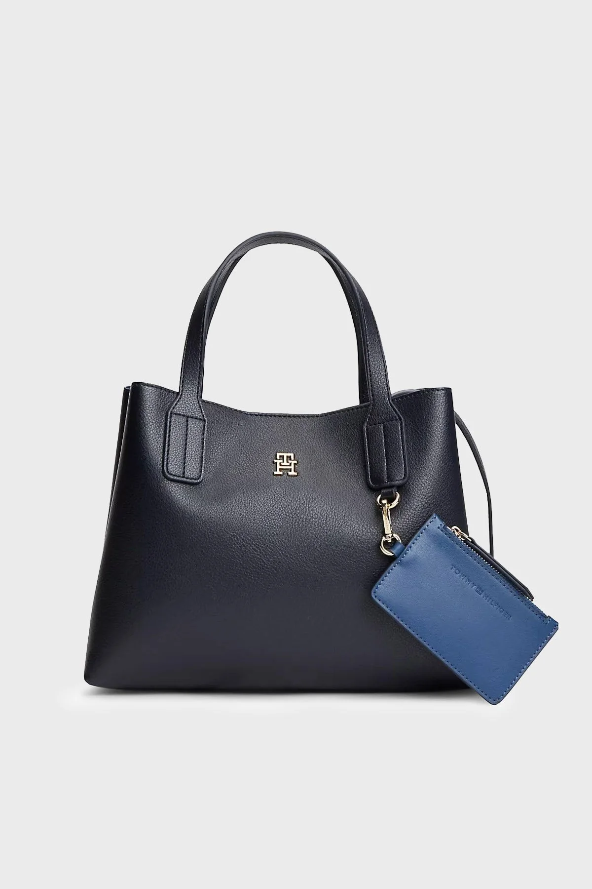 Tommy Hilfiger Logolu Çıkarılabilir Askılı Kadın Çanta AW0AW18722 DW6 Lacivert - 1