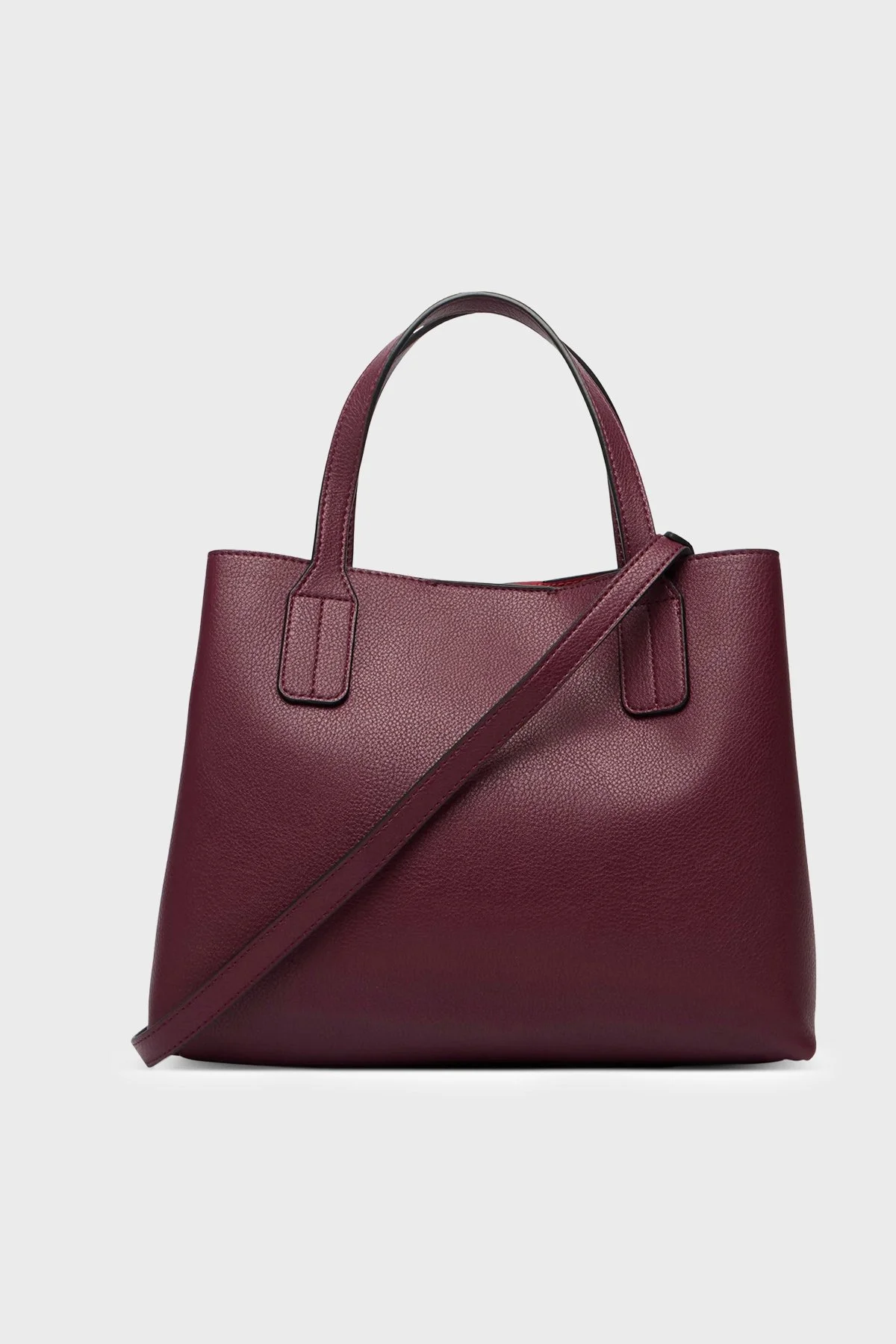 Tommy Hilfiger Logolu Çıkarılabilir Askılı Kadın Çanta AW0AW18722 GNE Bordo - 3