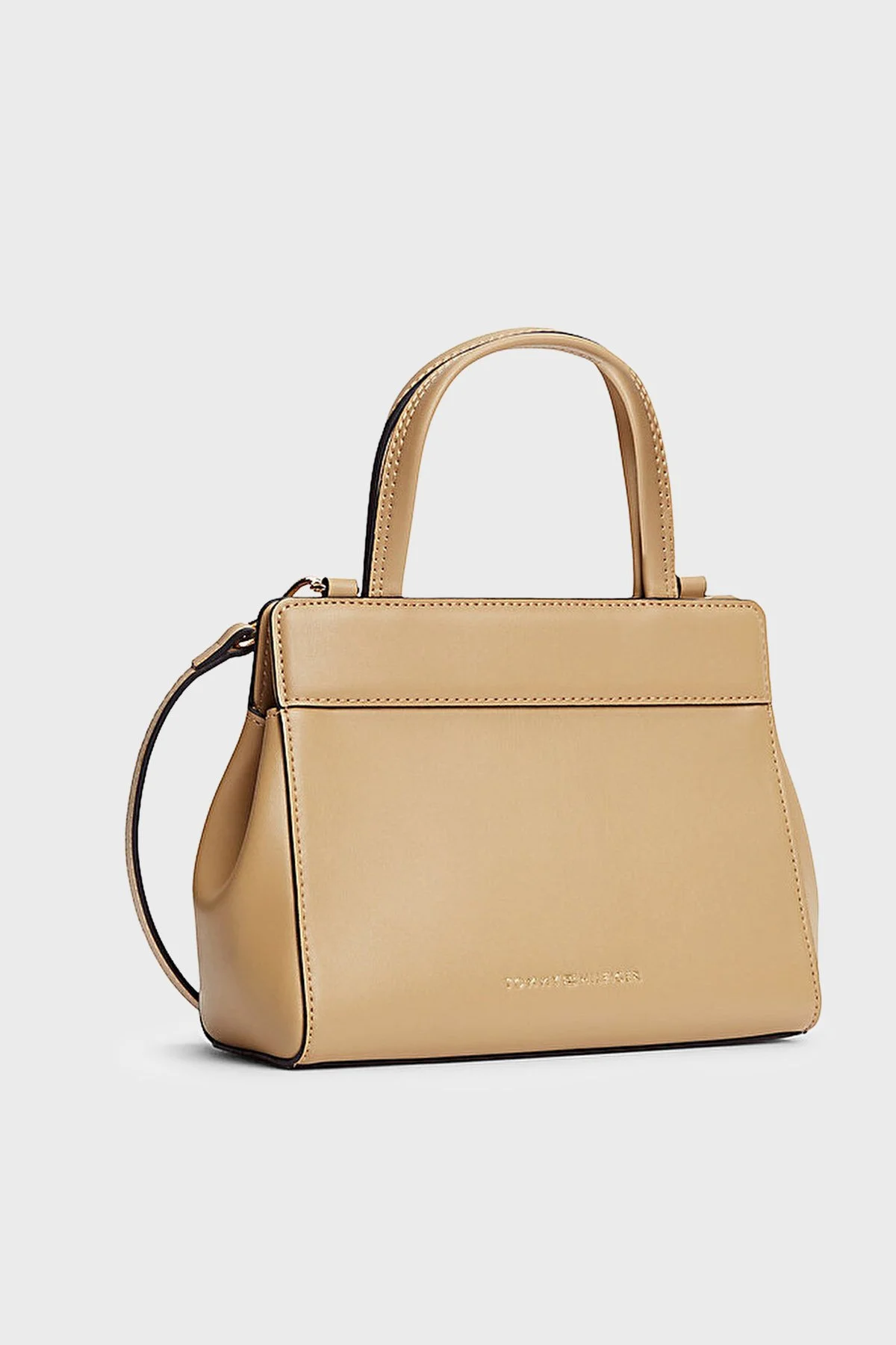 Tommy Hilfiger Logolu Çıkarılabilir Askılı Kadın Çanta AW0AW18726 RBL Koyu bej - 3