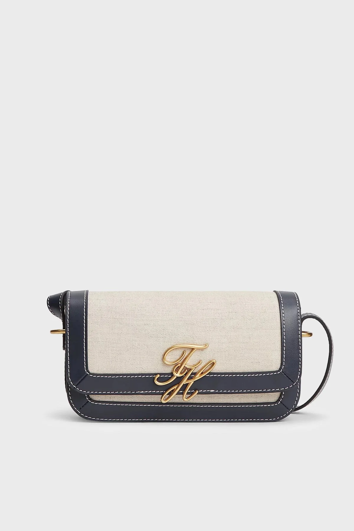 Tommy Hilfiger Logolu Çıkarılabilir Askılı Kadın Çanta AW0AW18737 DW6 Lacivert - 1