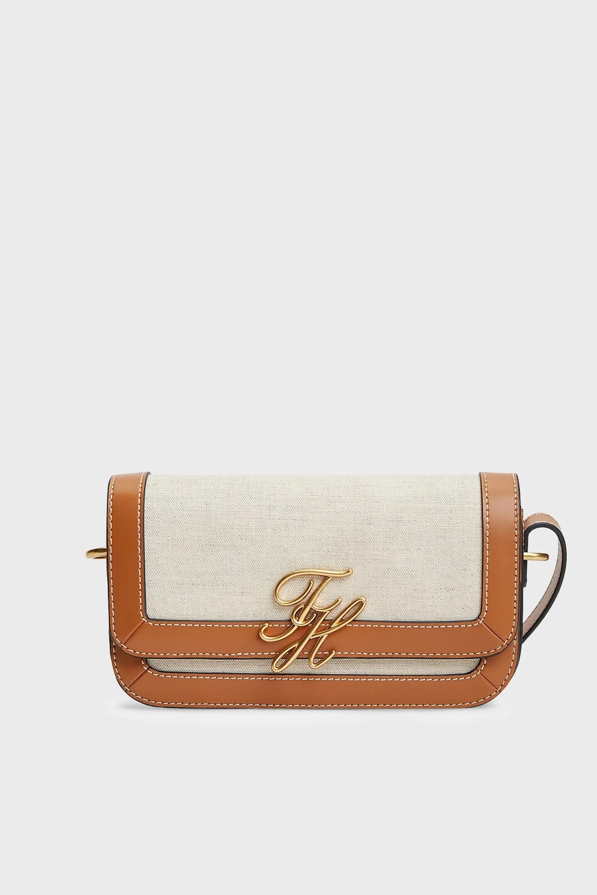 Tommy Hilfiger Logolu Çıkarılabilir Askılı Kadın Çanta AW0AW18737 GB8 Bej - 1
