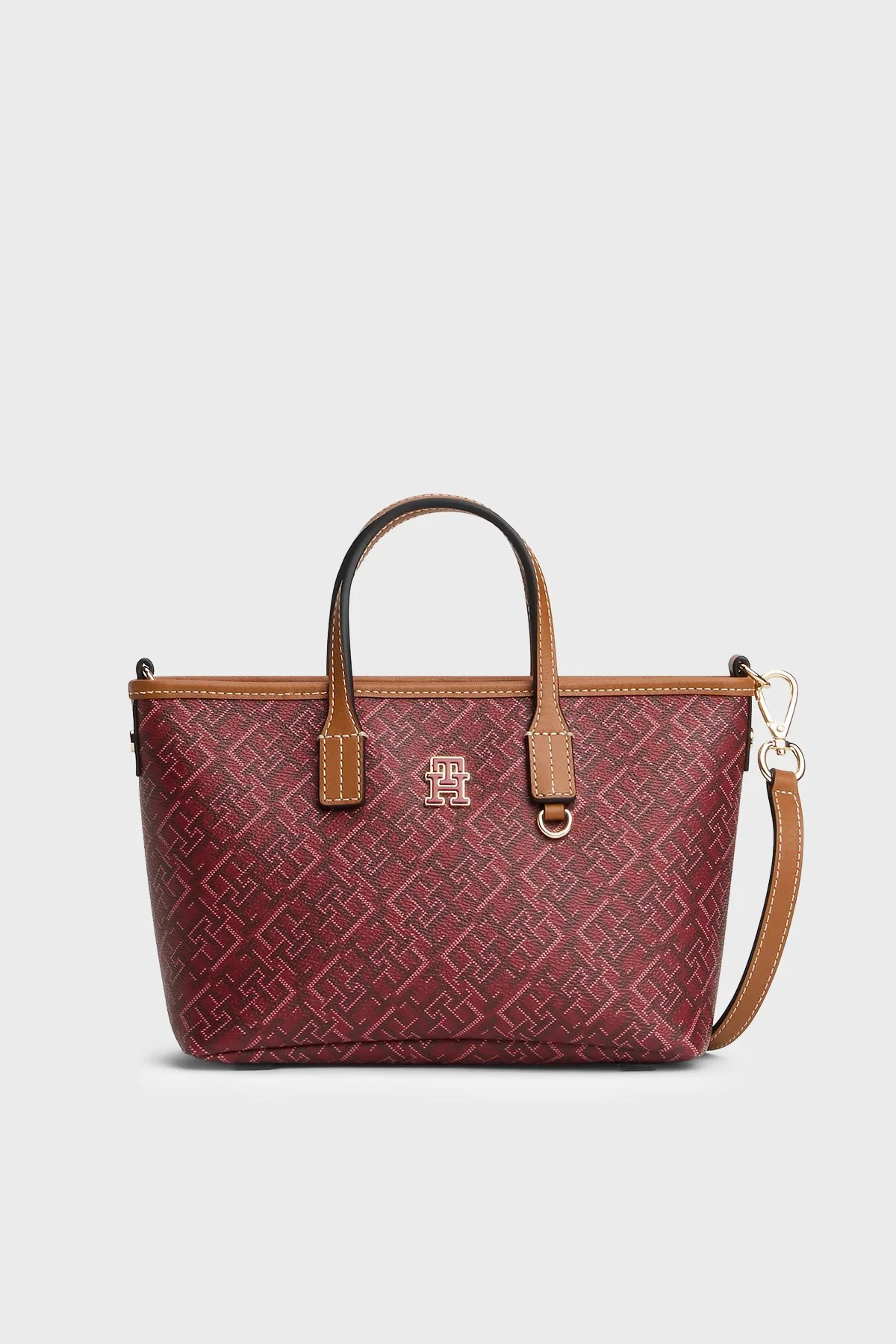 Tommy Hilfiger Logolu Çıkarılabilir Askılı Kadın Çanta AW0AW18848 0KQ Kırmızı-taba - 1