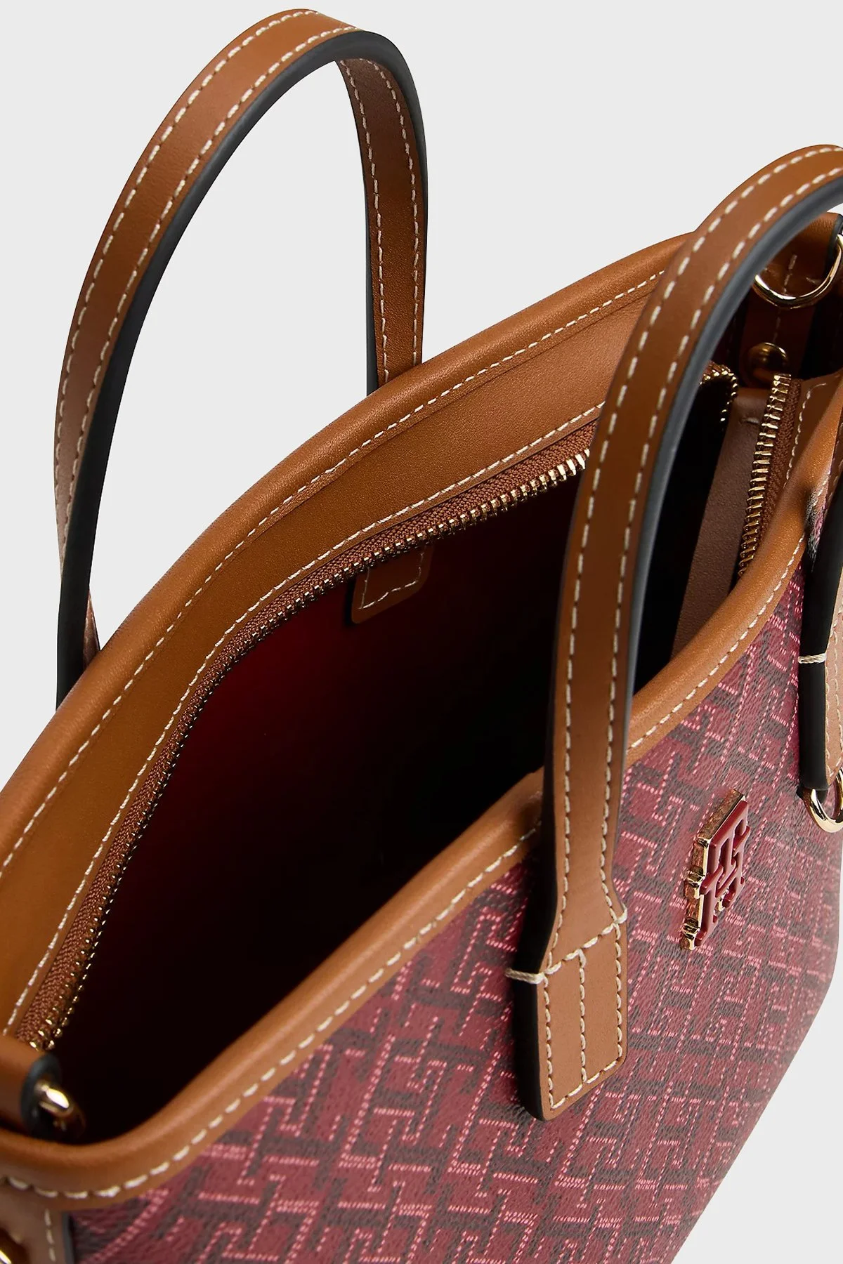 Tommy Hilfiger Logolu Çıkarılabilir Askılı Kadın Çanta AW0AW18848 0KQ Kırmızı-taba - 4