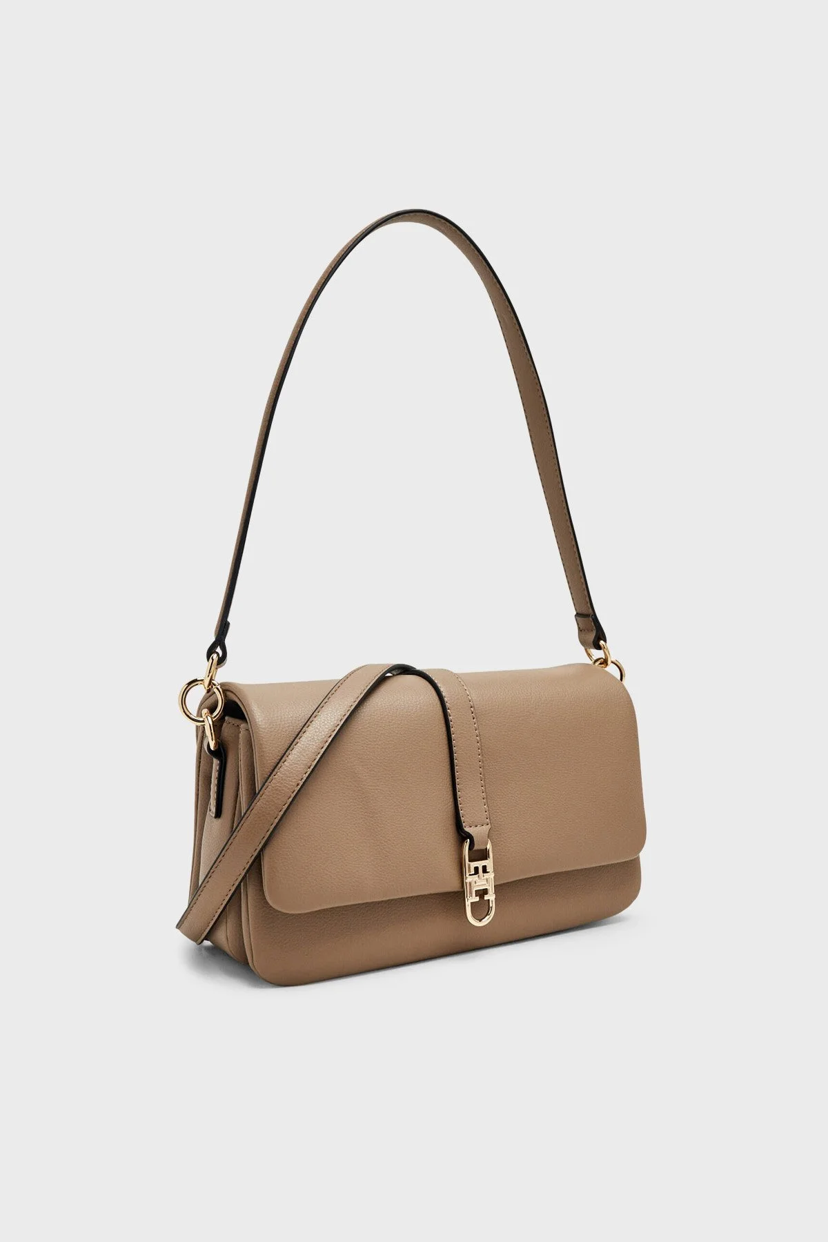 Tommy Hilfiger Logolu Çıkarılabilir Askılı Kadın Çanta AW0AW19195 R06 Açık kahve - 4