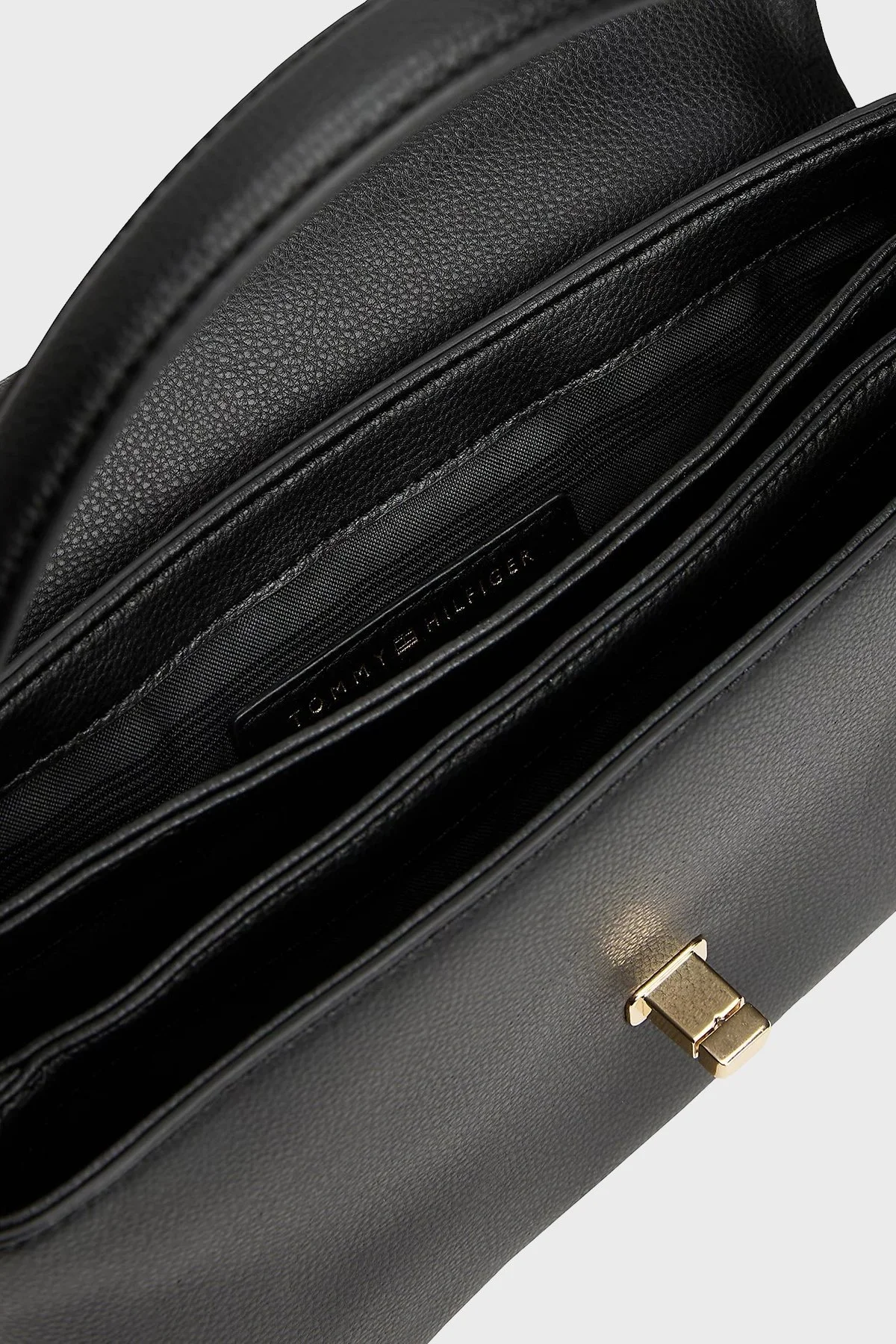 Tommy Hilfiger Logolu Çıkarılabilir Askılı Küçük Bayan Çanta AW0AW17465 BDS SİYAH - 4