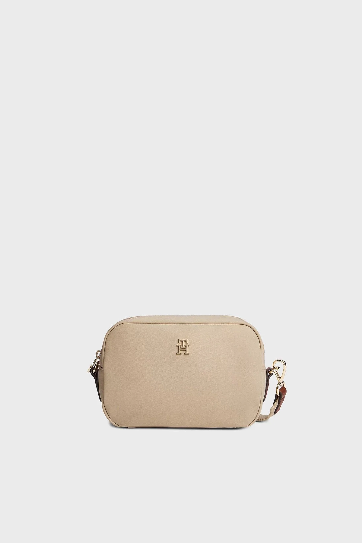 Tommy Hilfiger Logolu Çıkarılabilir Askılı Mini Bayan Çanta AW0AW17704 RBT KUM - 1