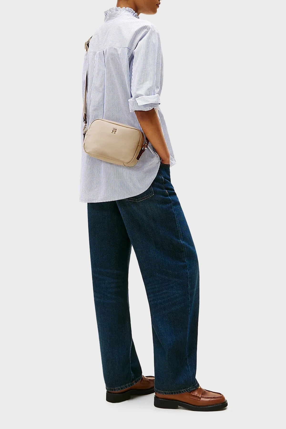 Tommy Hilfiger Logolu Çıkarılabilir Askılı Mini Bayan Çanta AW0AW17704 RBT KUM - 2