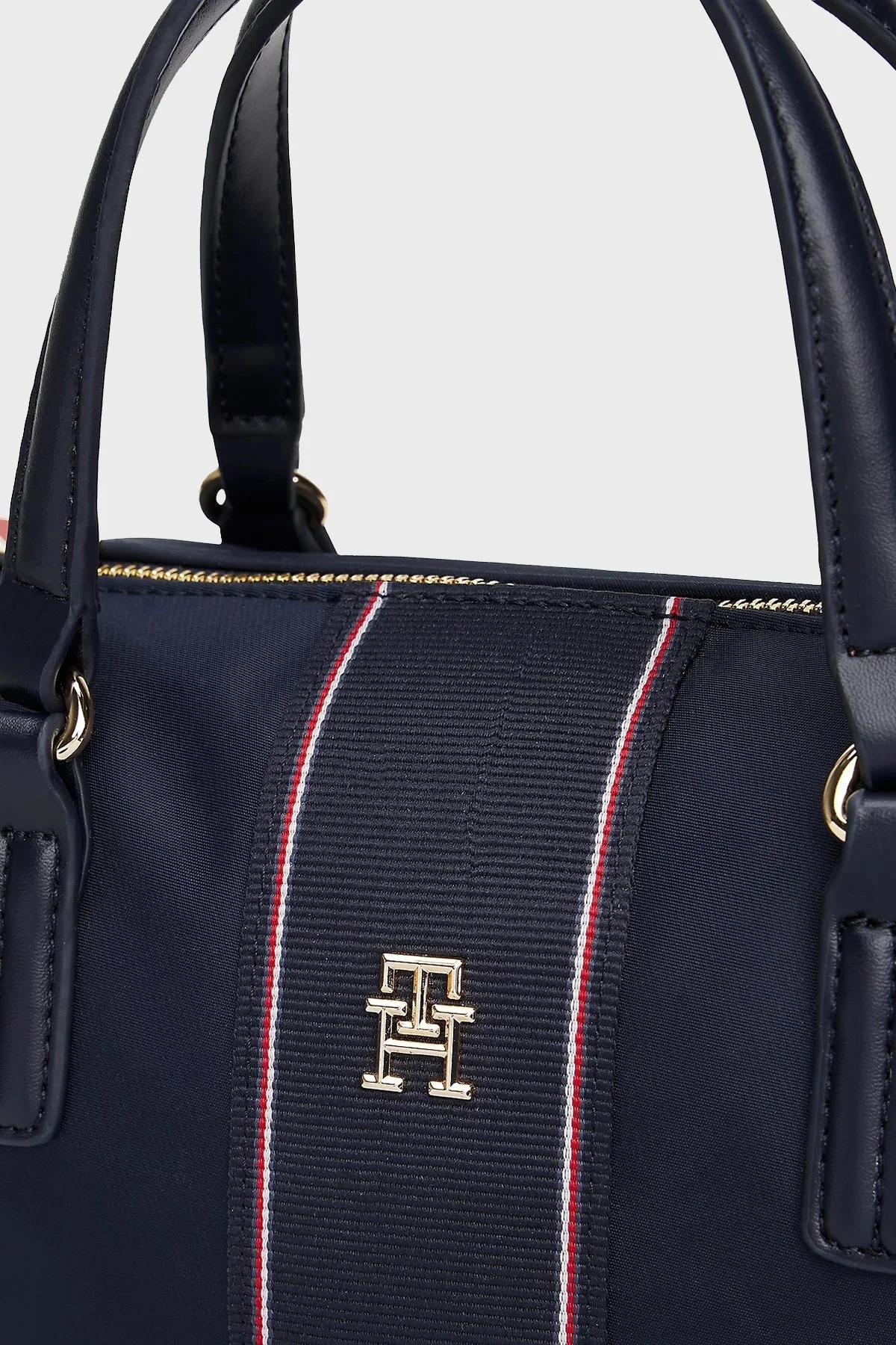 Tommy Hilfiger Logolu Çıkarılabilir Askılı Small Tote Bayan Çanta AW0AW17204 DW6 LACİVERT - 5