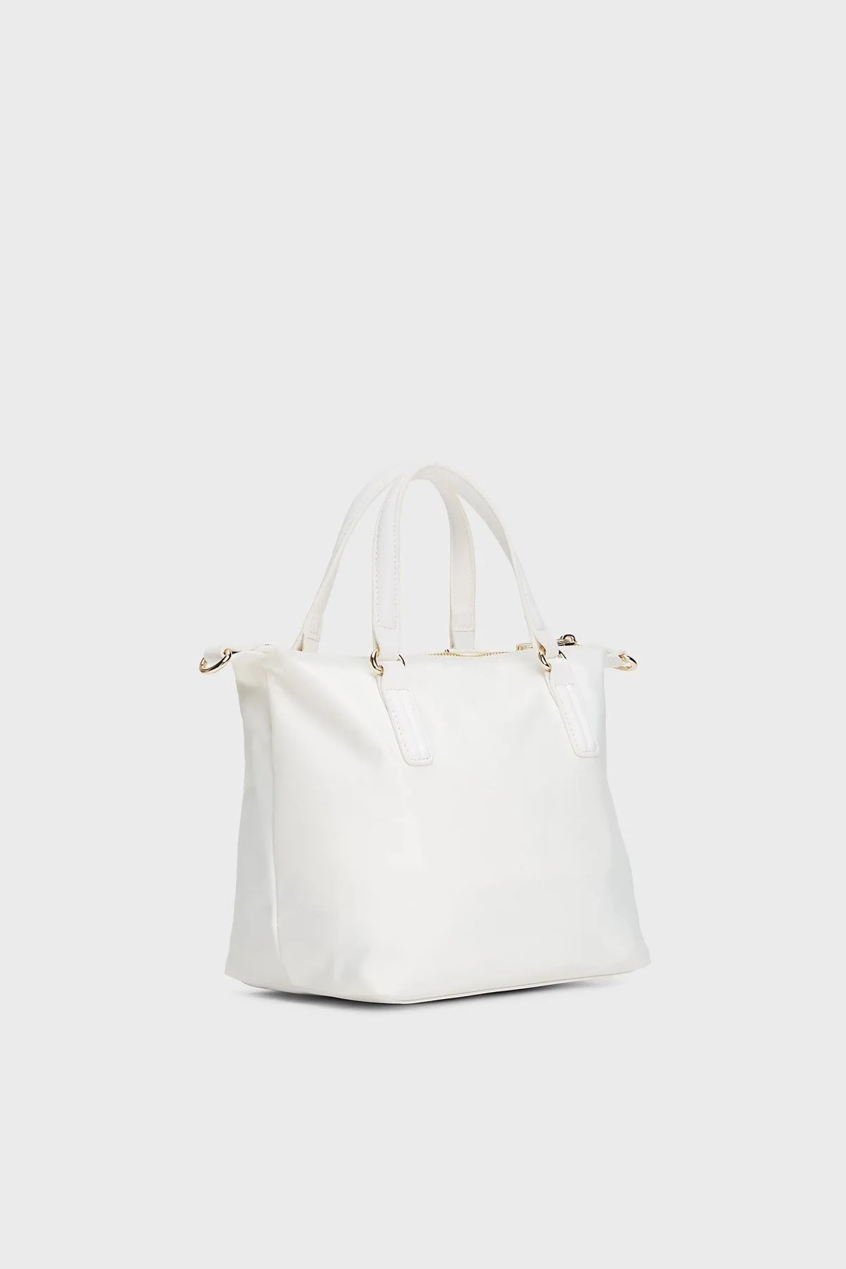 Tommy Hilfiger Logolu Çıkarılabilir Askılı Small Tote Bayan Çanta AW0AW17204 YBL BEYAZ - 3