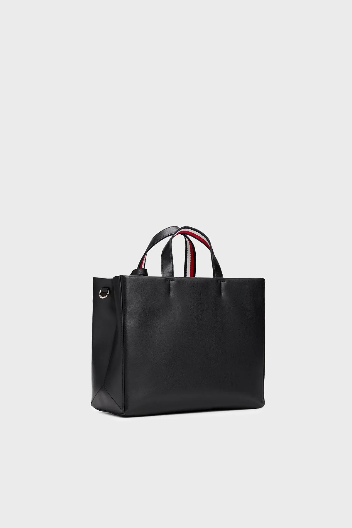 Tommy Hilfiger Logolu Çıkarılabilir Askılı Tote Bayan Çanta AW0AW17508 BDS SİYAH - 3