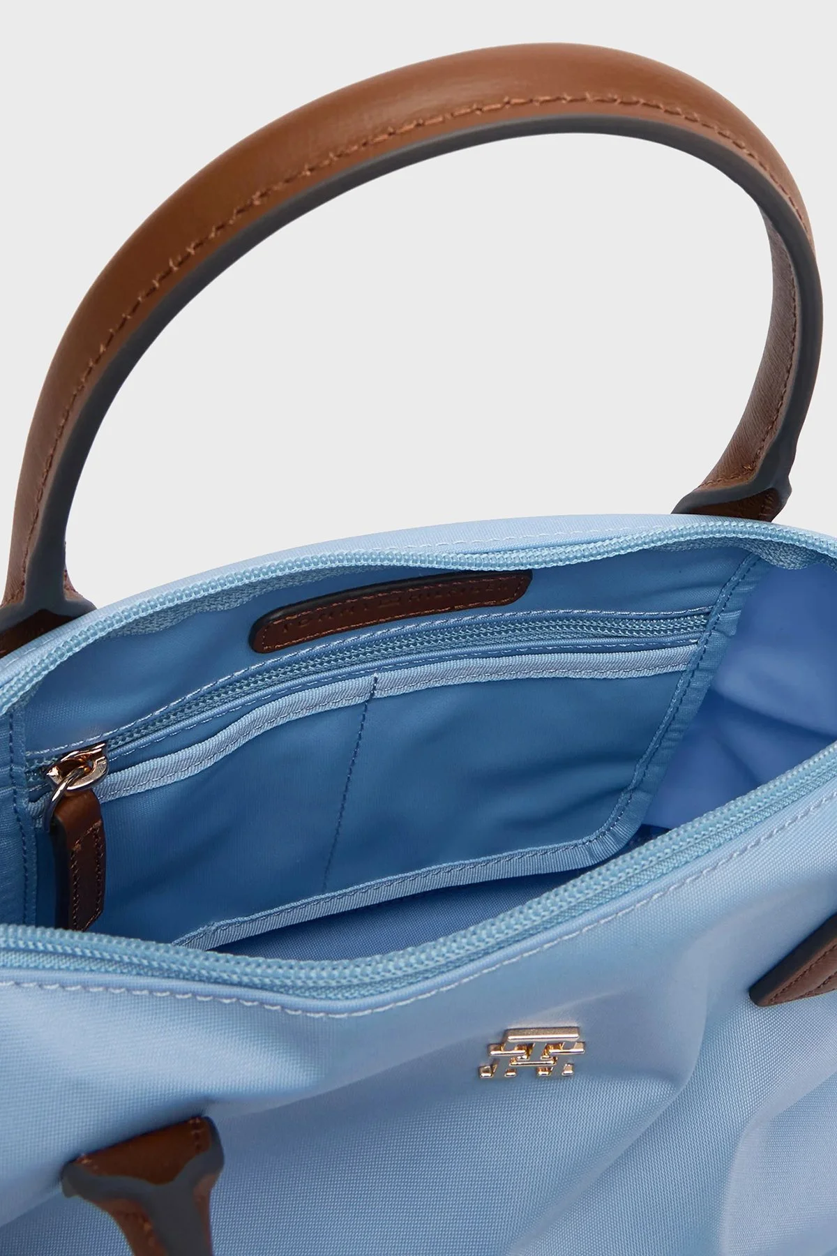 Tommy Hilfiger Logolu Çıkarılabilir Askılı Tote Kadın Çanta AW0AW17709 C1Y MAVİ - 5