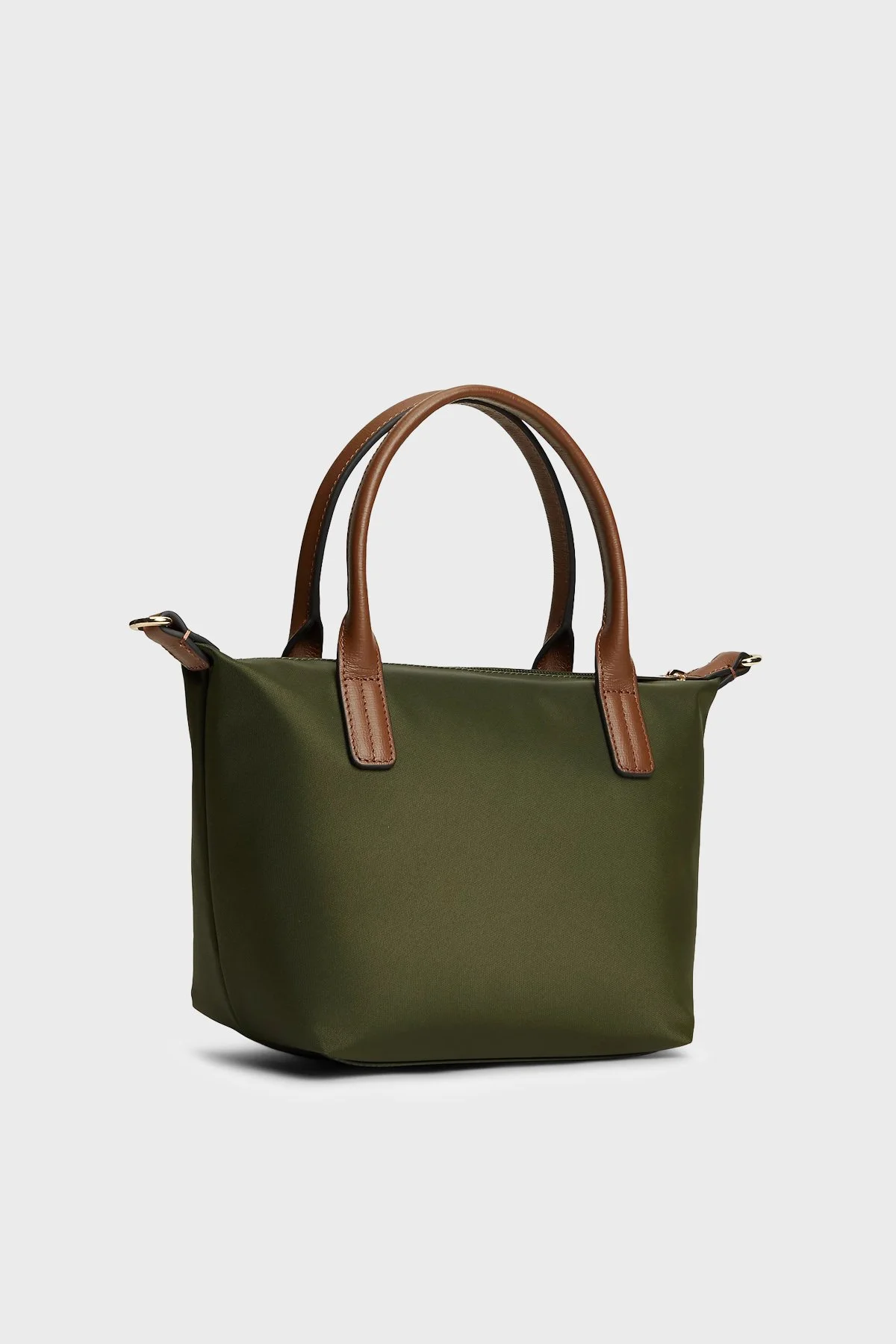 Tommy Hilfiger Logolu Çıkarılabilir Askılı Tote Kadın Çanta AW0AW17709 MRZ Koyu yeşil - 4