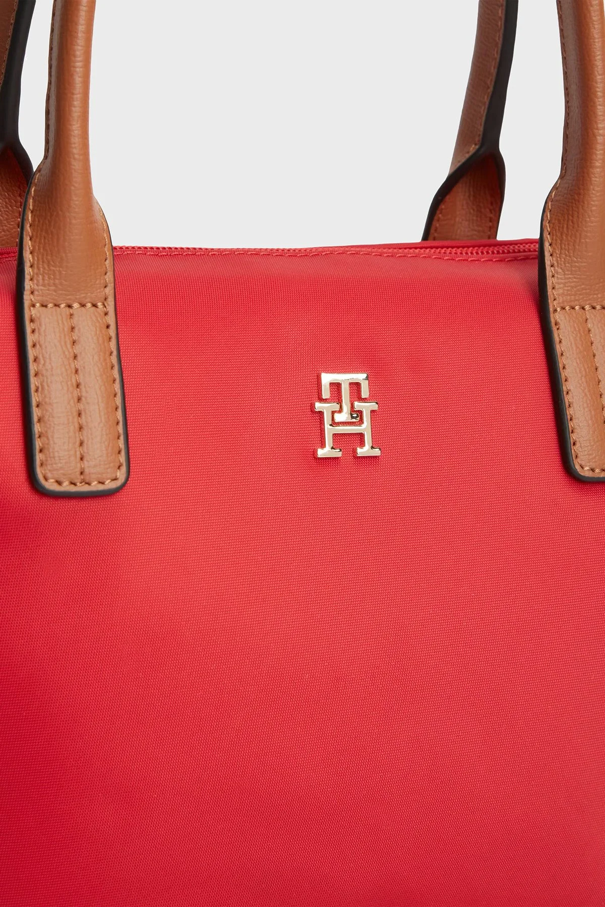 Tommy Hilfiger Logolu Çıkarılabilir Askılı Tote Kadın Çanta AW0AW17709 XLG KIRMIZI - 5
