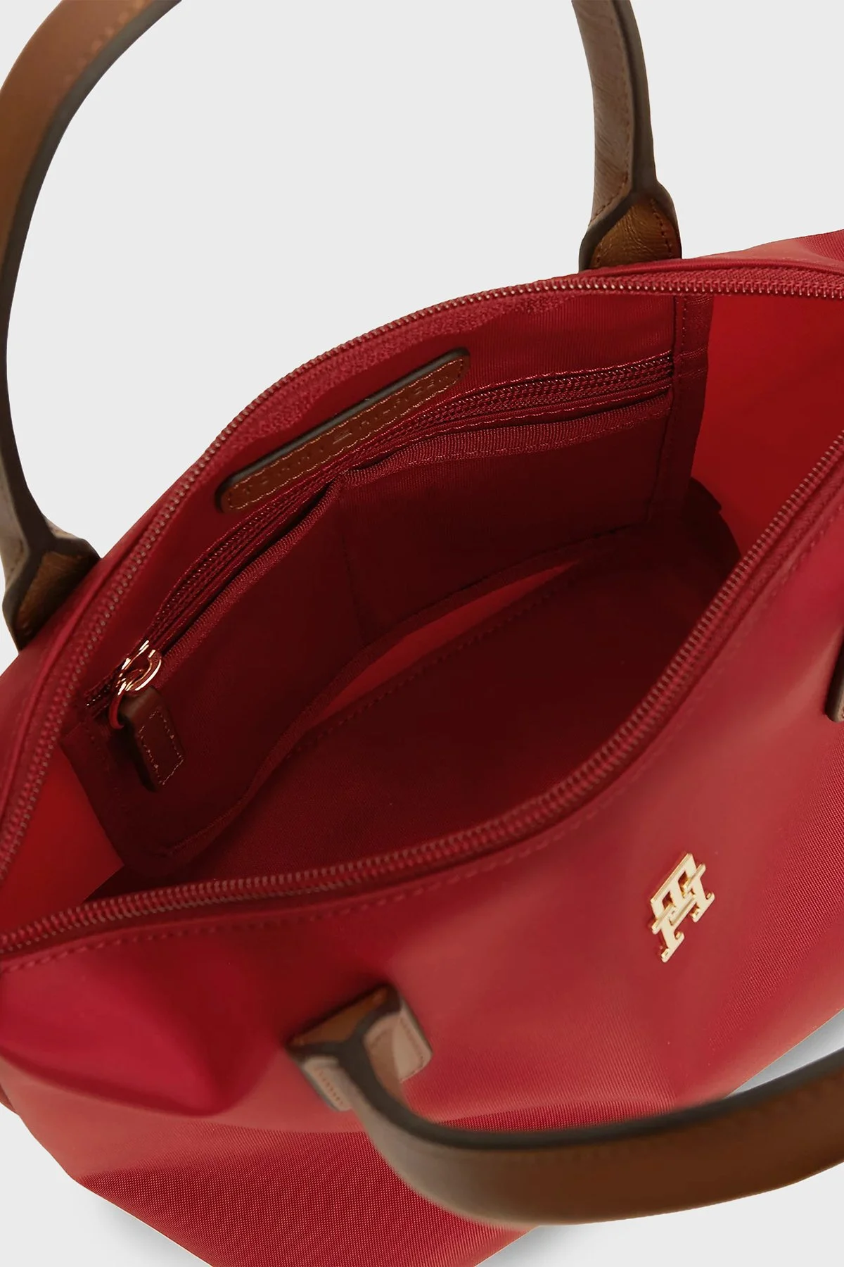Tommy Hilfiger Logolu Çıkarılabilir Askılı Tote Kadın Çanta AW0AW17709 XLI Kırmızı - 5