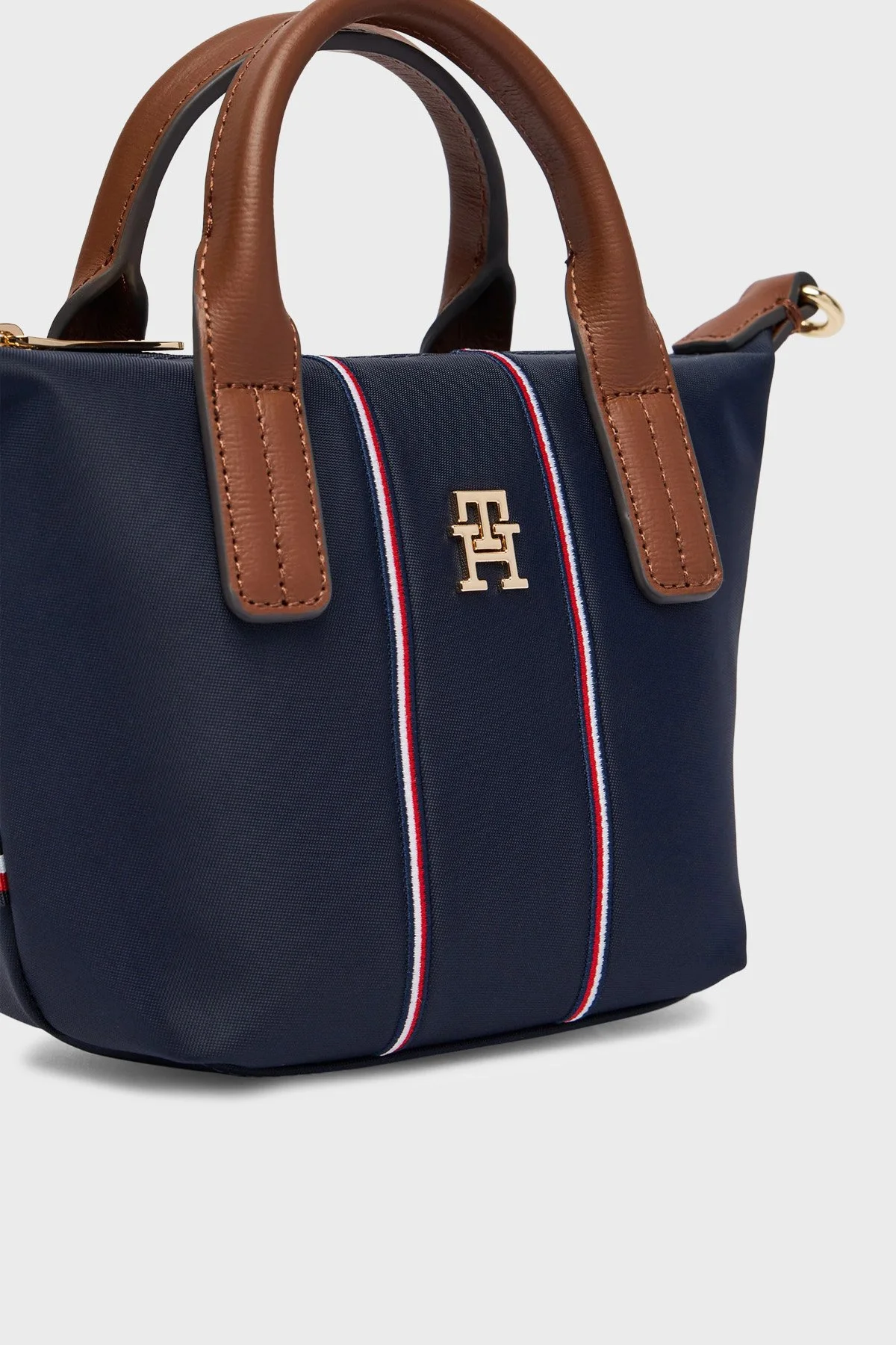 Tommy Hilfiger Logolu Çıkarılabilir Askılı Tote Kadın Çanta AW0AW18552 0GY LACİVERT - 6