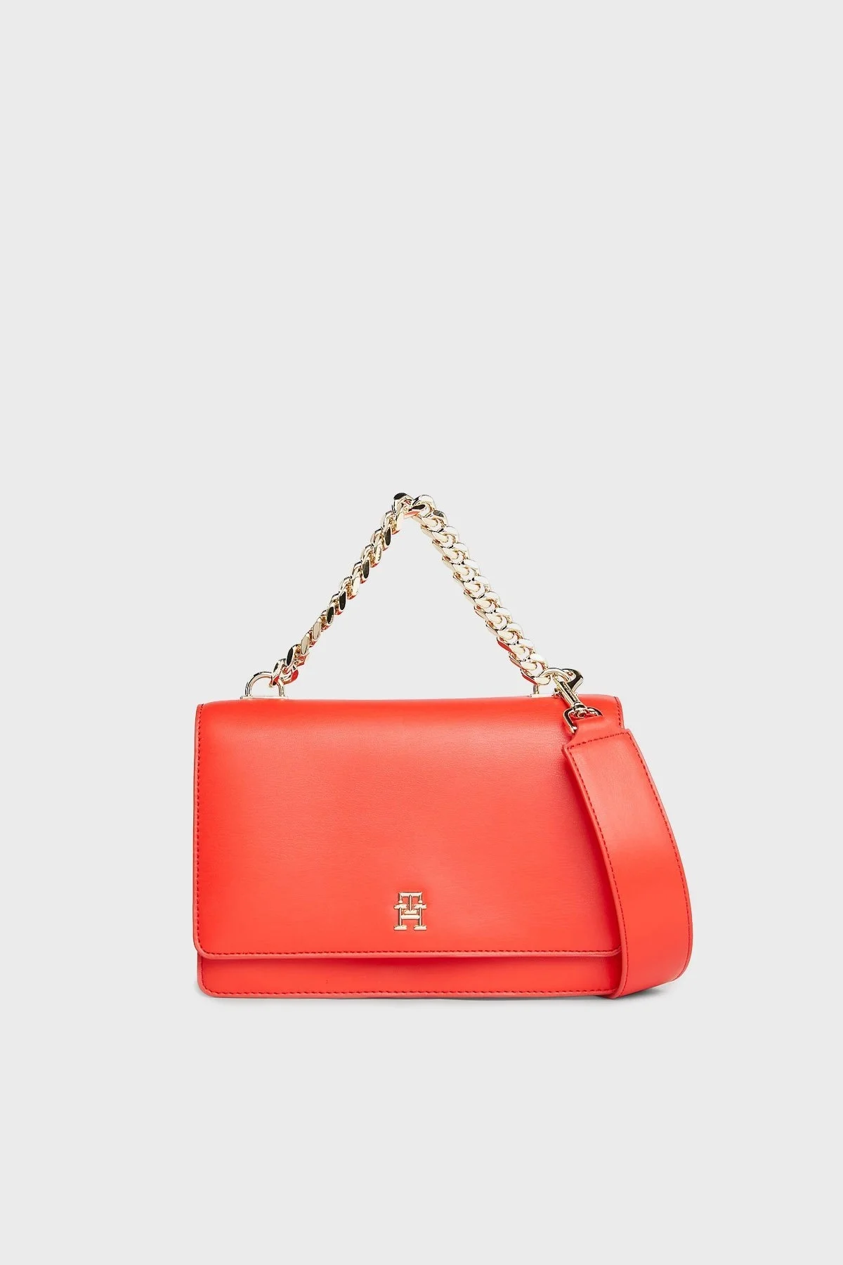 Tommy Hilfiger Logolu Çıkarılabilir Askılı Zincirli Bayan Çanta AW0AW15725 XND KIRMIZI - 1