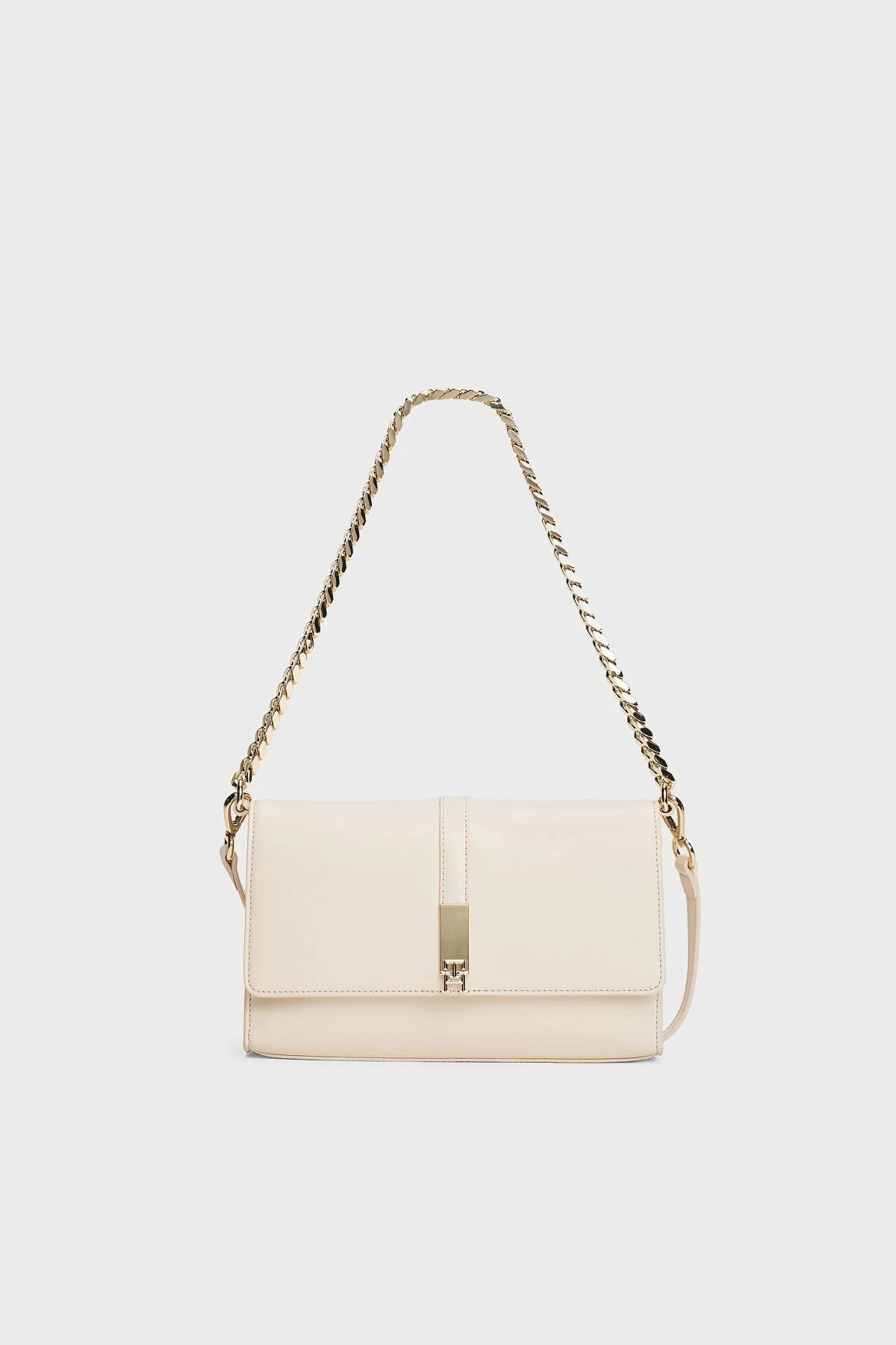 Tommy Hilfiger Logolu Çıkarılabilir Kalın Zincir Askılı Bayan Çanta AW0AW17223 AA8 BEJ - 6