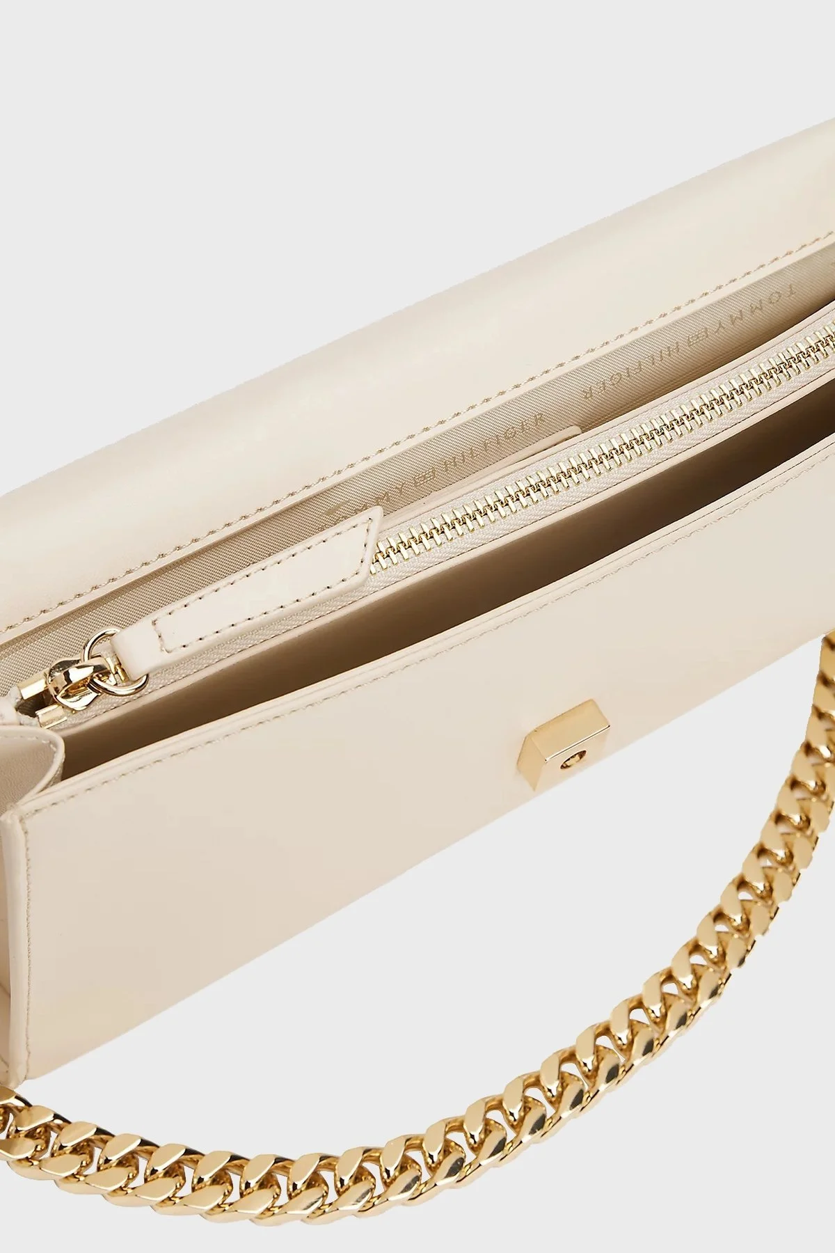 Tommy Hilfiger Logolu Çıkarılabilir Kalın Zincir Askılı Bayan Çanta AW0AW17223 AA8 BEJ - 9