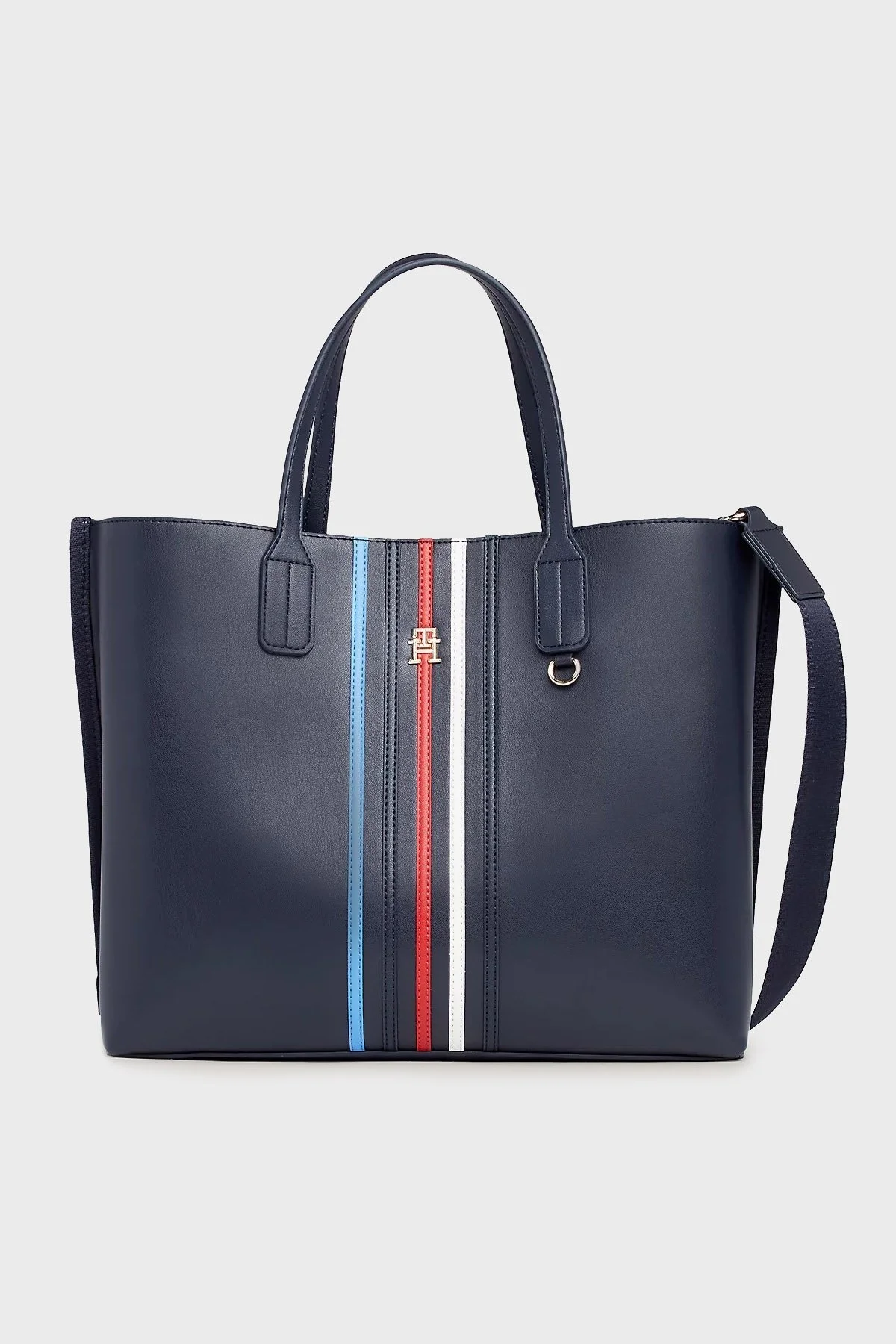 Tommy Hilfiger Logolu Çıkarılabilir Omuz Askılı Bayan Çanta AW0AW16409 DW6 LACİVERT - 1