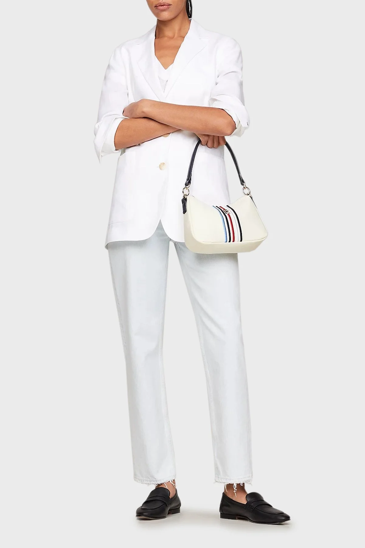 Tommy Hilfiger Logolu Çıkarılabilir Omuz Askılı Bayan Çanta AW0AW16780 AEF BEJ - 2