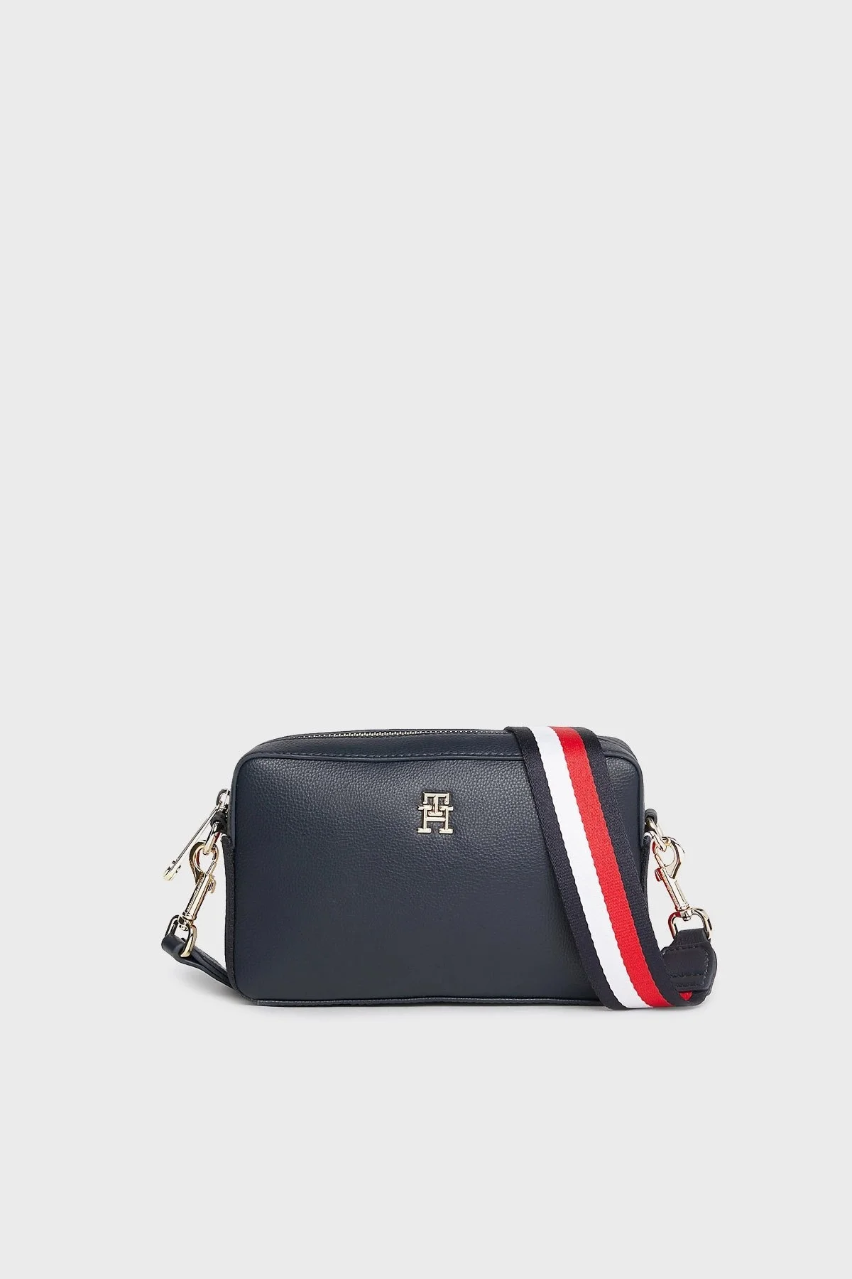 Tommy Hilfiger Logolu Çıkarılabilir Omuz Askılı Fermuarlı Bayan Çanta AW0AW15707 DW6 LACİVERT - 1