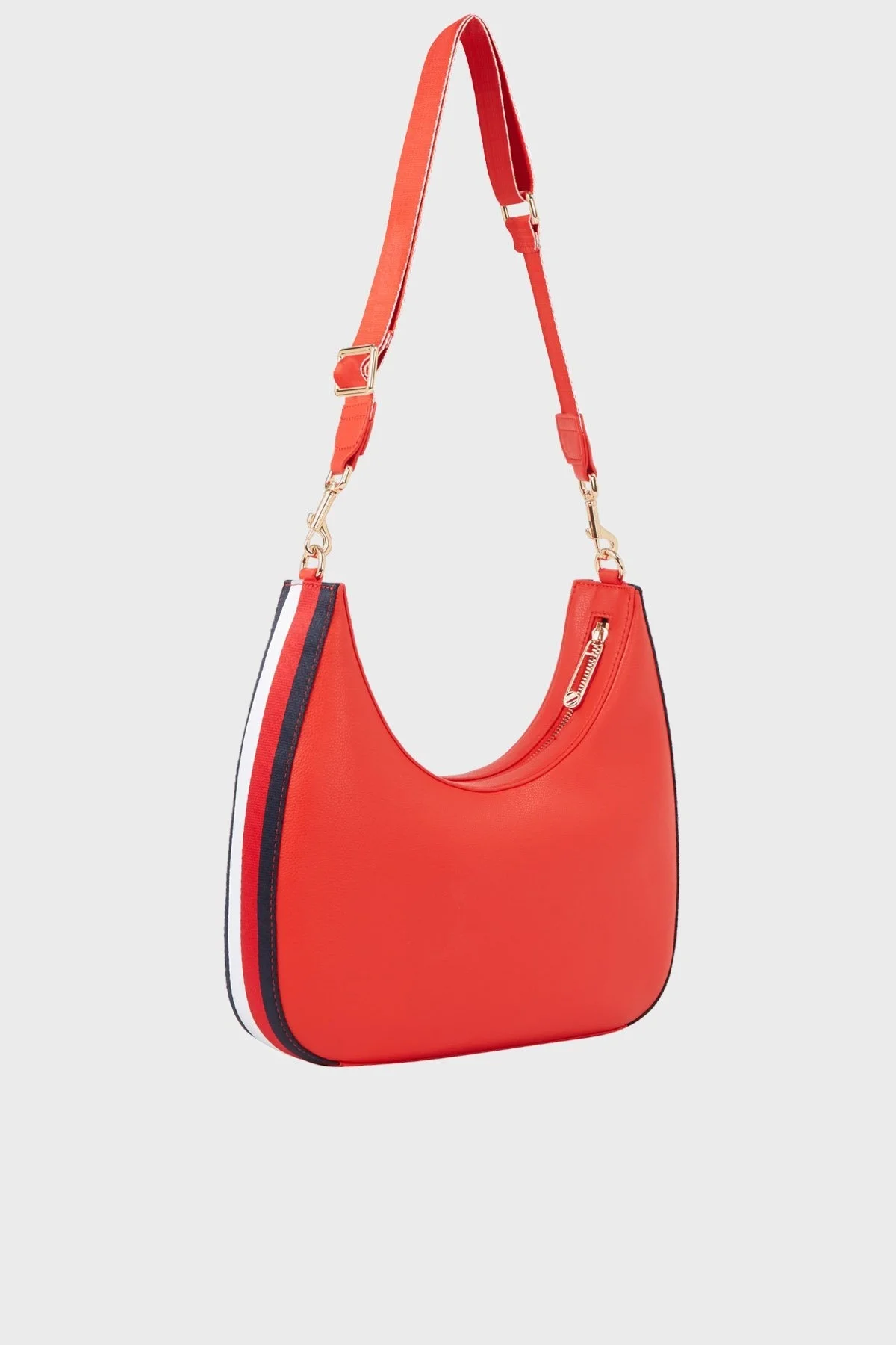 Tommy Hilfiger Logolu Çıkarılabilir Omuz Askılı Fermuarlı Bayan Çanta AW0AW16088 XND KIRMIZI - 5