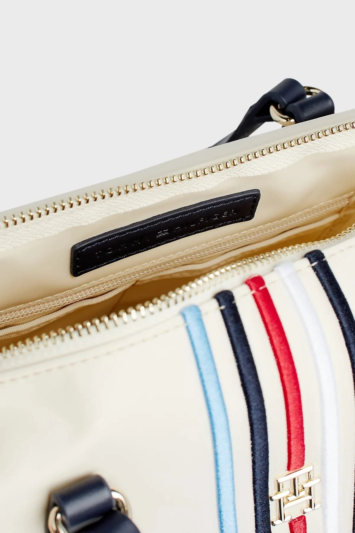 Tommy Hilfiger Logolu Çıkarılabilir Omuz Askılı Tote Bayan Çanta AW0AW15986 AEF BEJ - 3
