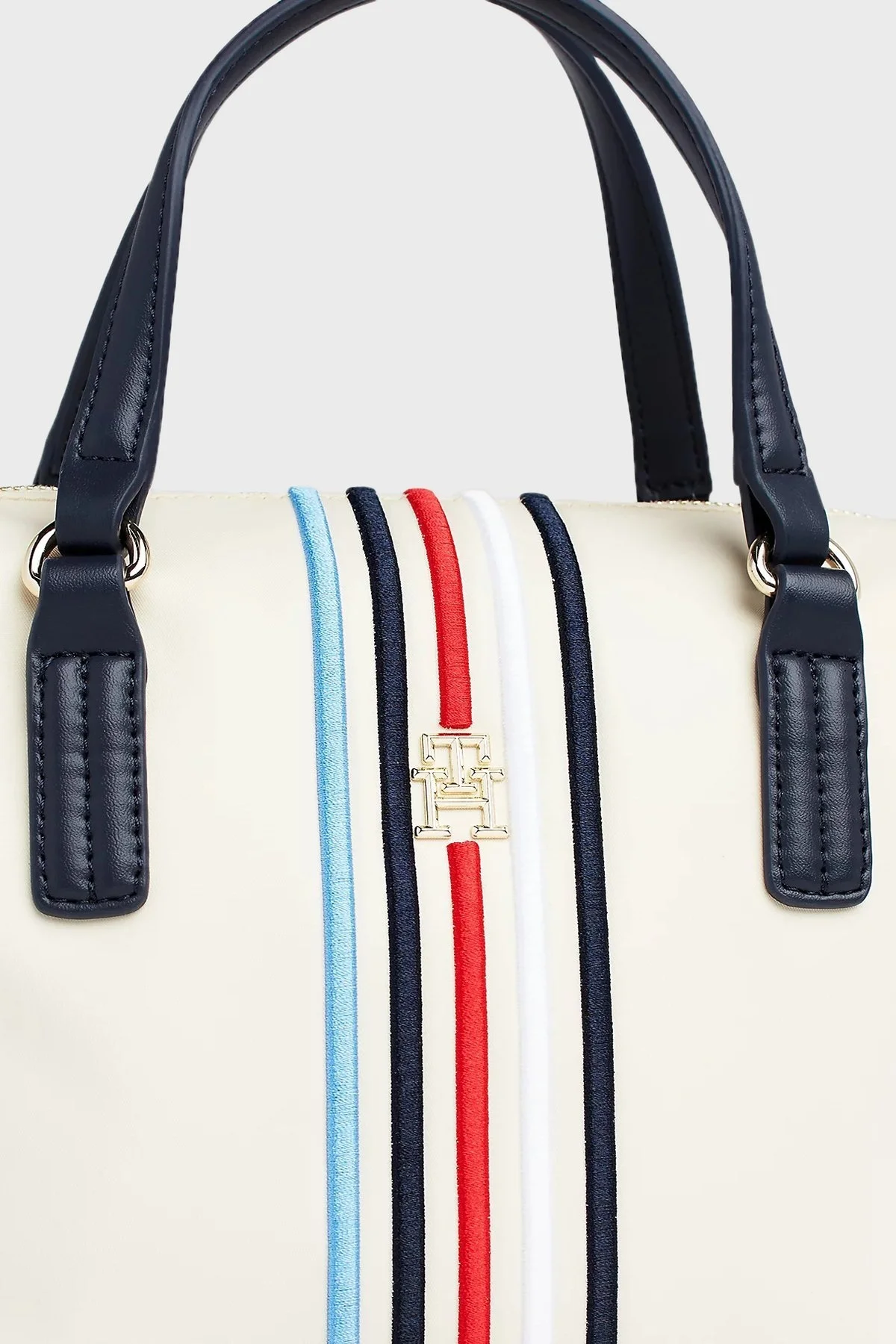 Tommy Hilfiger Logolu Çıkarılabilir Omuz Askılı Tote Bayan Çanta AW0AW15986 AEF BEJ - 4