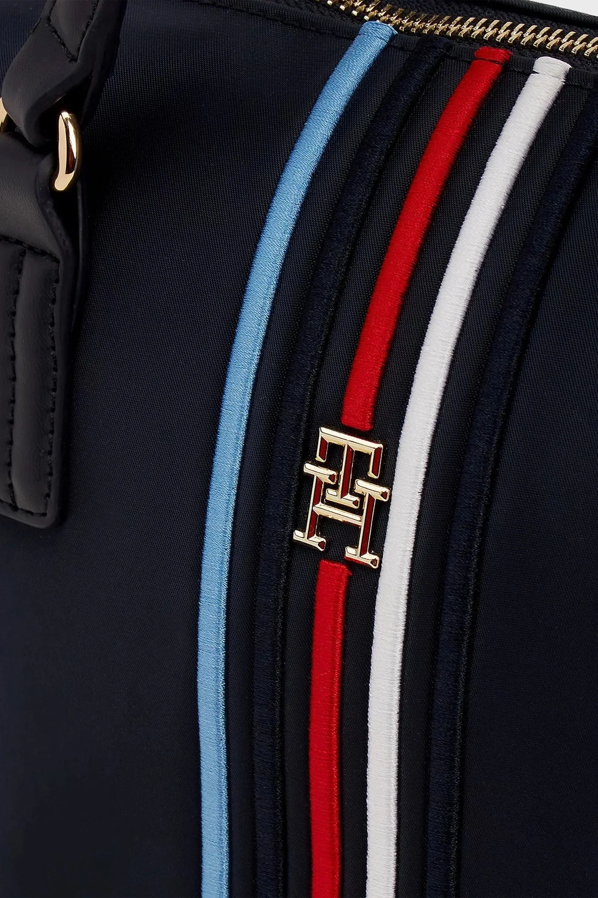Tommy Hilfiger Logolu Çıkarılabilir Omuz Askılı Tote Bayan Çanta AW0AW15986 DW6 LACİVERT - 3