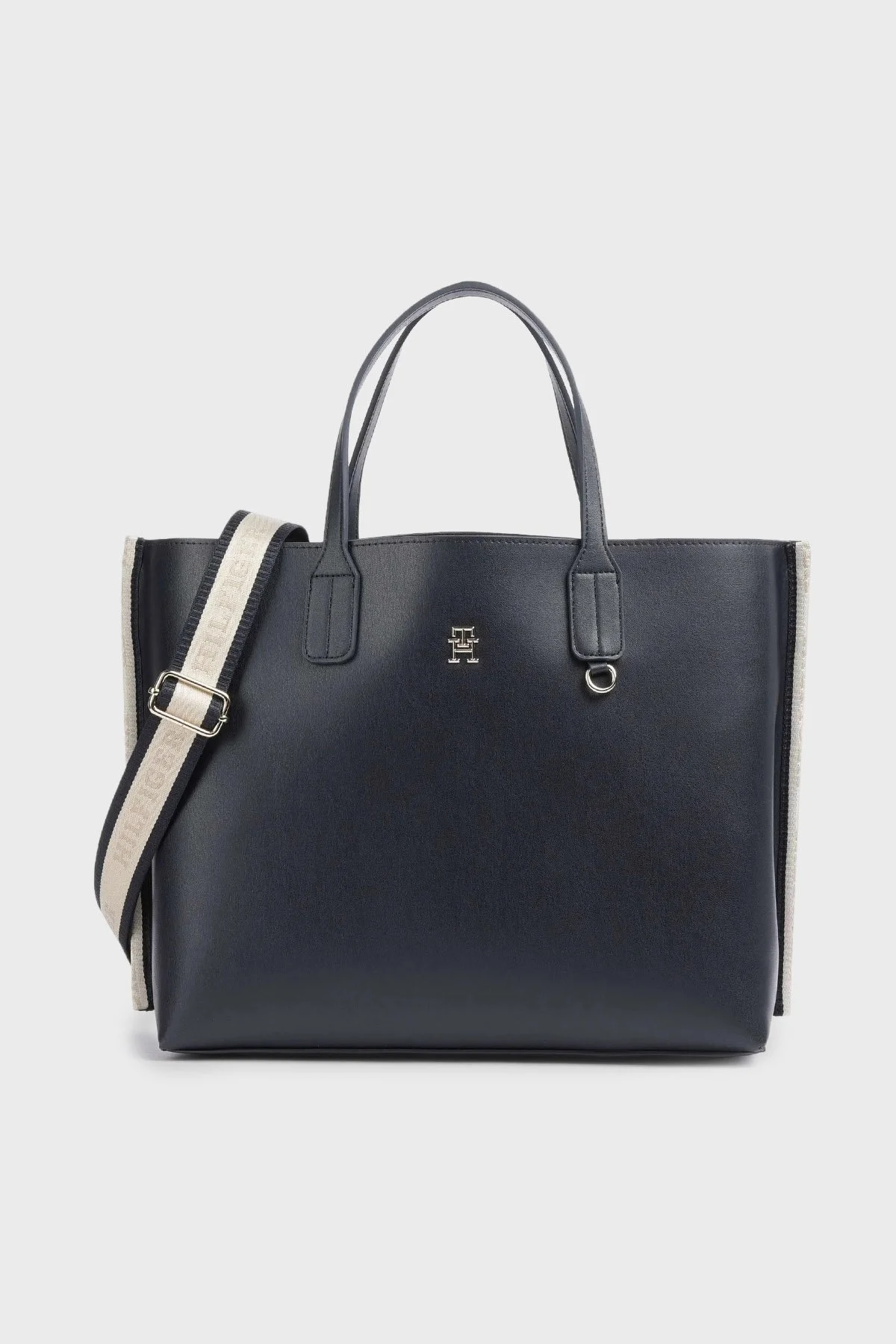 Tommy Hilfiger Logolu Çıkarılabilir Uzatma Askılı Bayan Çanta AW0AW15692 DW6 LACİVERT - 1