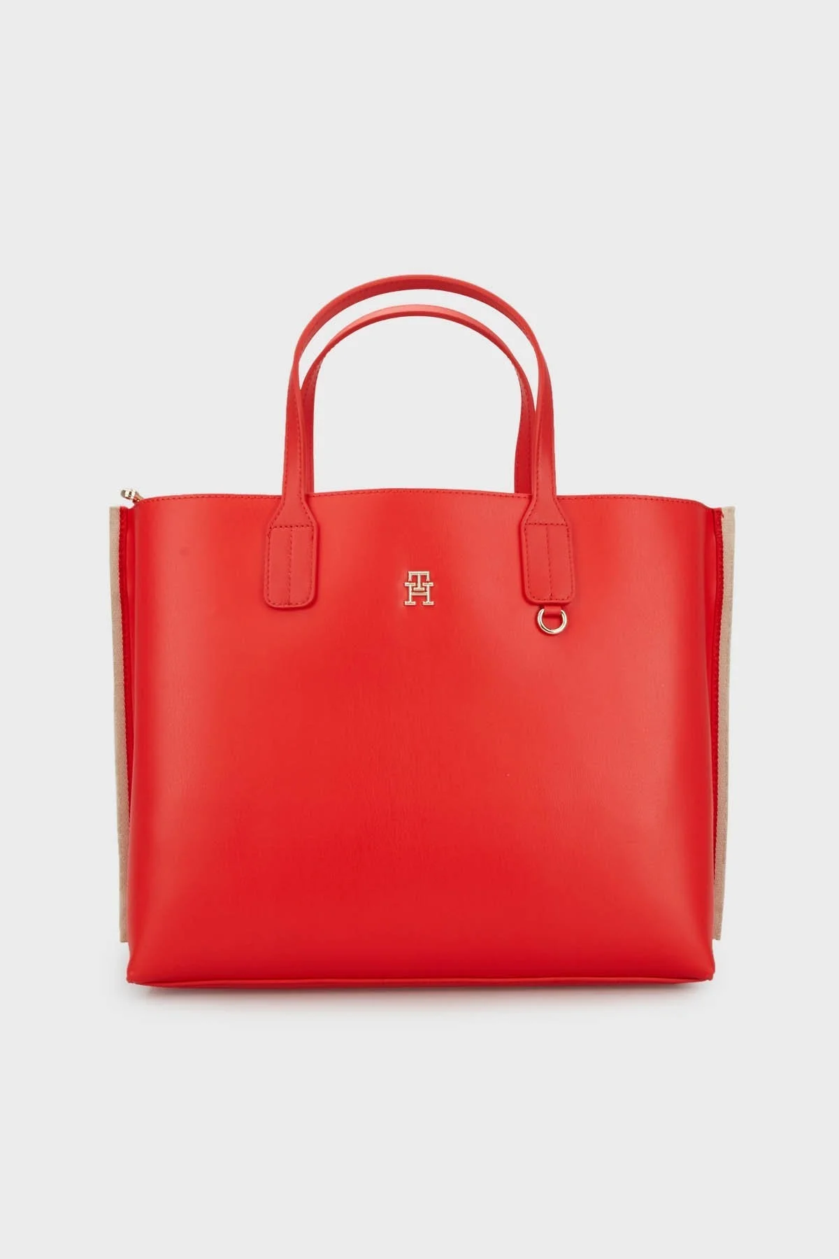 Tommy Hilfiger Logolu Çıkarılabilir Uzatma Askılı Bayan Çanta AW0AW15692 XND KIRMIZI - 1
