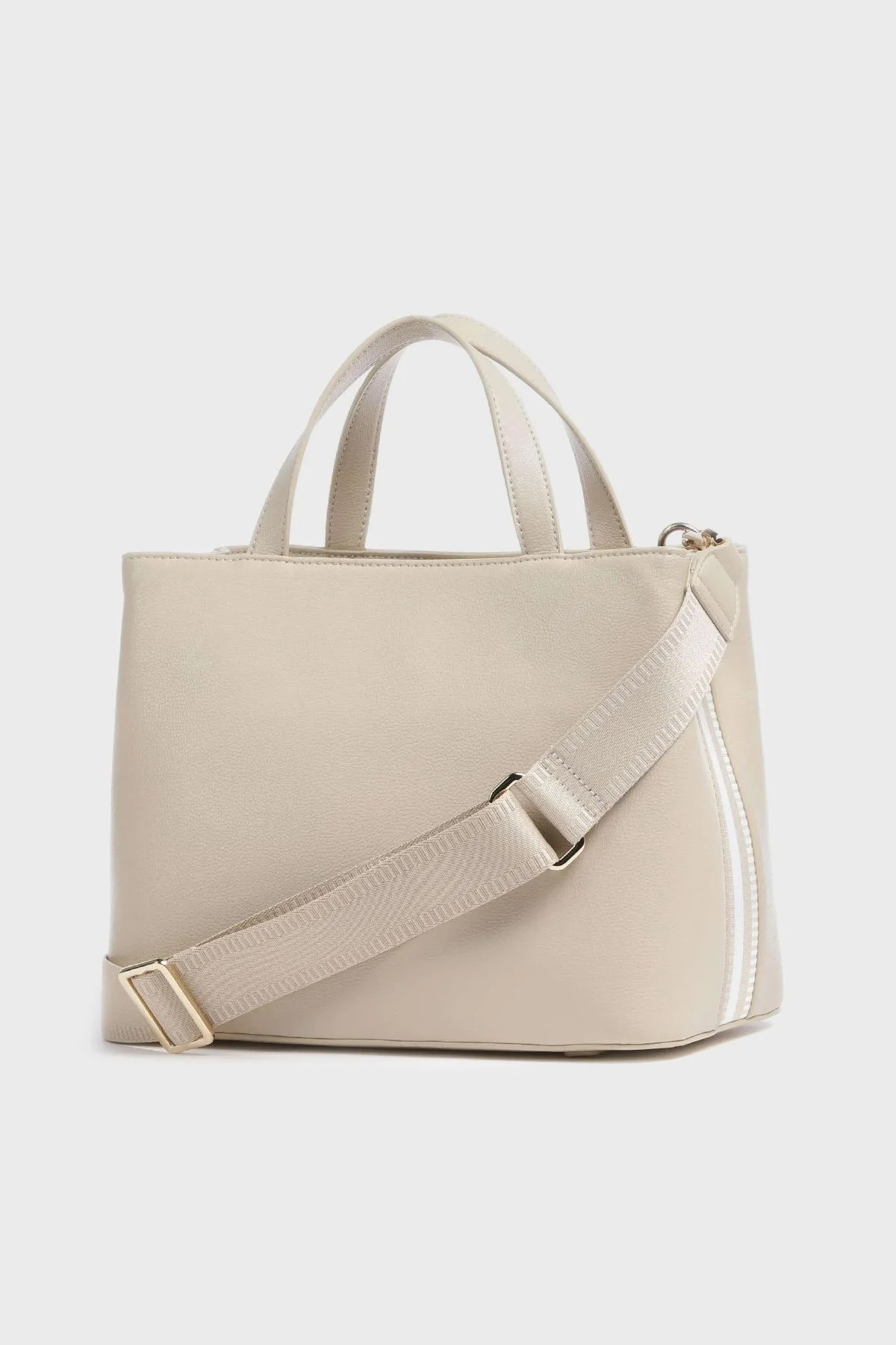 Tommy Hilfiger Logolu Çıkarılabilir Uzatma Askılı Bayan Çanta AW0AW15721 AES BEJ - 2