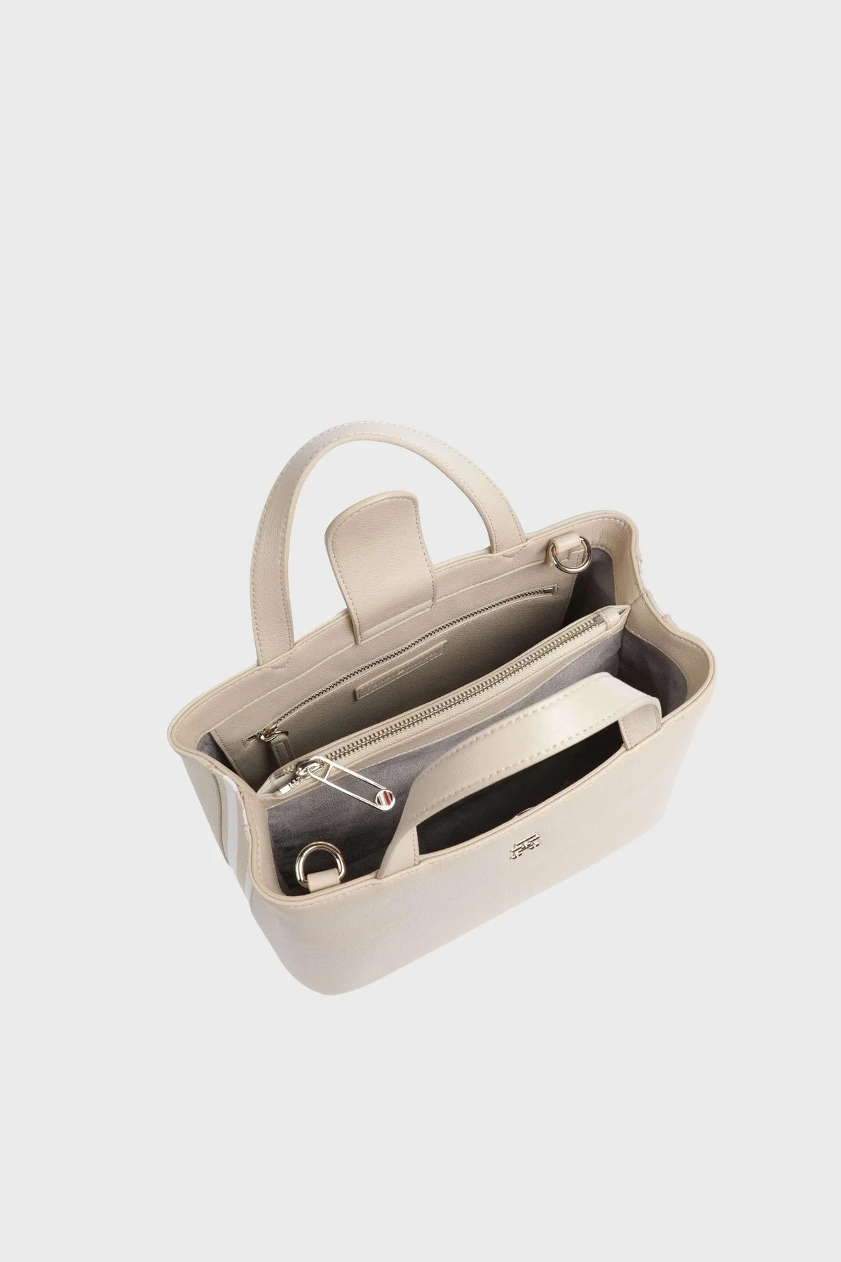 Tommy Hilfiger Logolu Çıkarılabilir Uzatma Askılı Bayan Çanta AW0AW15721 AES BEJ - 5