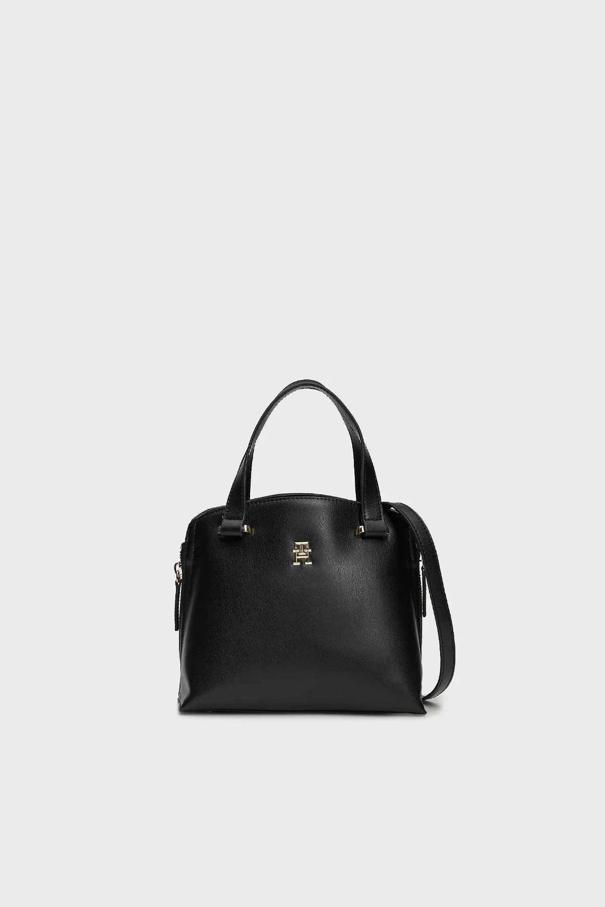 Tommy Hilfiger Logolu Çıkarılabilir Uzatma Askılı Bayan Çanta AW0AW15968 BDS SİYAH - 1