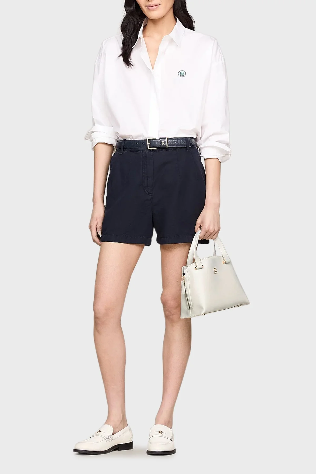 Tommy Hilfiger Logolu Çıkarılabilir Uzatma Askılı Bayan Çanta AW0AW15968 YBL BEYAZ - 2