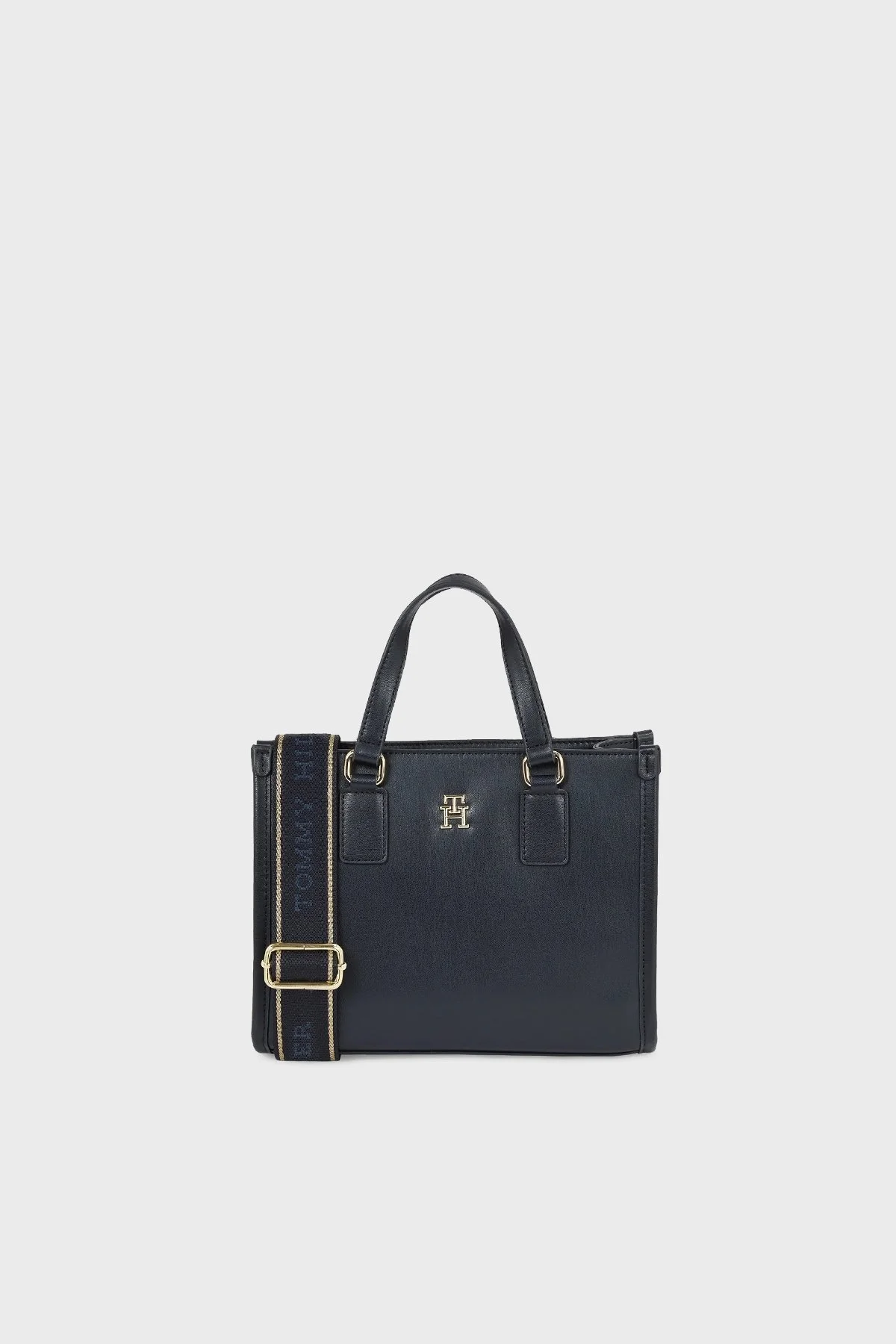 Tommy Hilfiger Logolu Çıkarılabilir Uzatma Askılı Bayan Çanta AW0AW15977 DW6 LACİVERT - 1