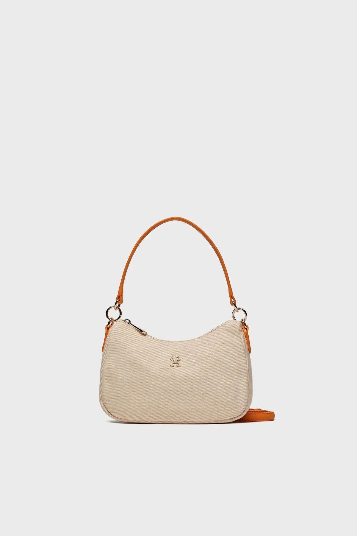 Tommy Hilfiger Logolu Çıkarılabilir Uzatma Askılı Bayan Çanta AW0AW16111 0F4 BEJ - 1