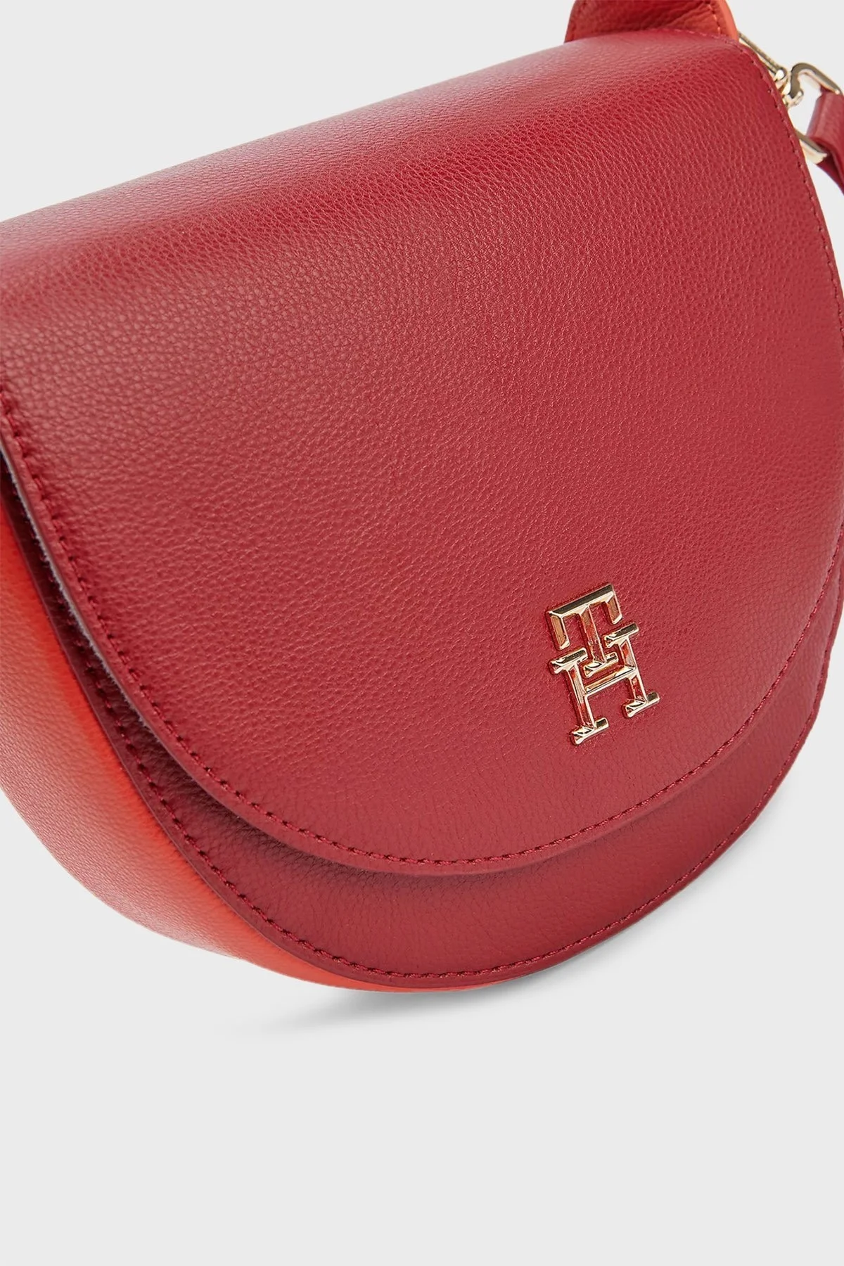 Tommy Hilfiger Logolu Çıkarılabilir ve Ayarlanabilir Uzatma Askılı Bayan Çanta AW0AW14369 0KP Bordo-Turuncu - 3