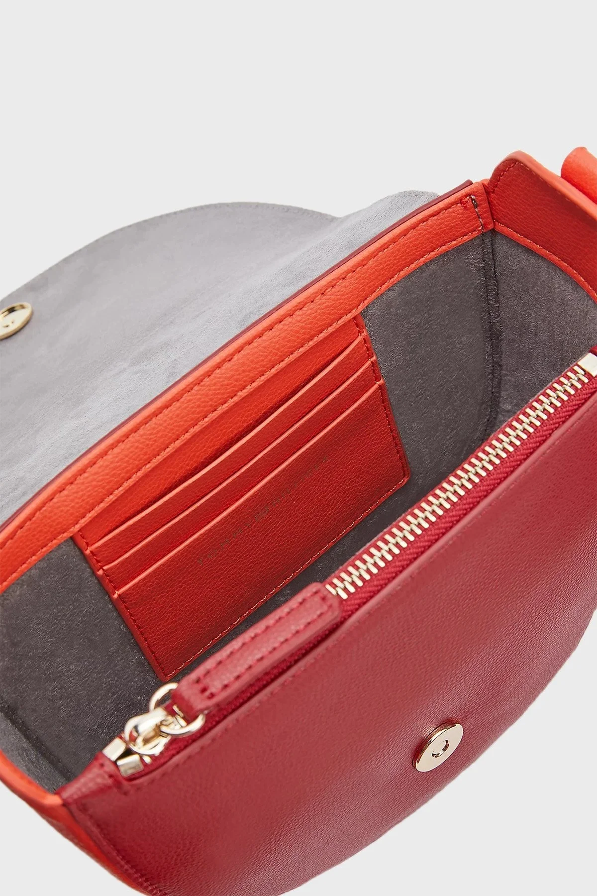 Tommy Hilfiger Logolu Çıkarılabilir ve Ayarlanabilir Uzatma Askılı Bayan Çanta AW0AW14369 0KP Bordo-Turuncu - 4