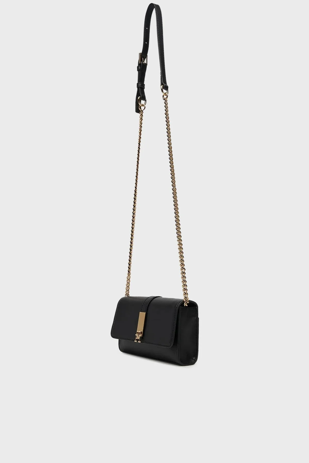 Tommy Hilfiger Logolu Çıkarılabilir Zincir Askılı Bayan Çanta AW0AW17222 BDS SİYAH - 8